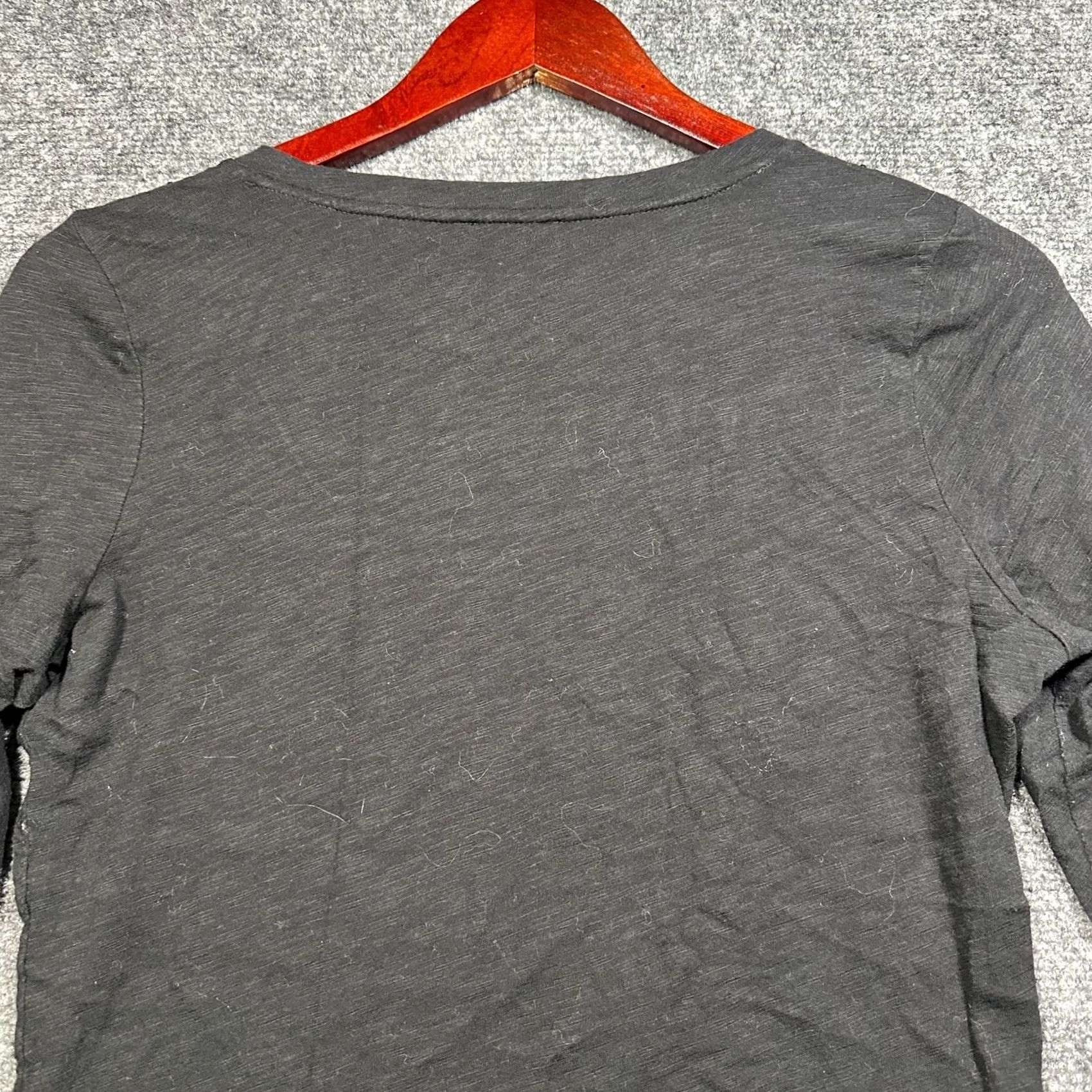 Talbots Talbots Womens Small Black Cotton Knit 3/4 Sleeve Sequin Neck Pullover Tee Size S / US 4 / IT 40 - 8 Thumbnail