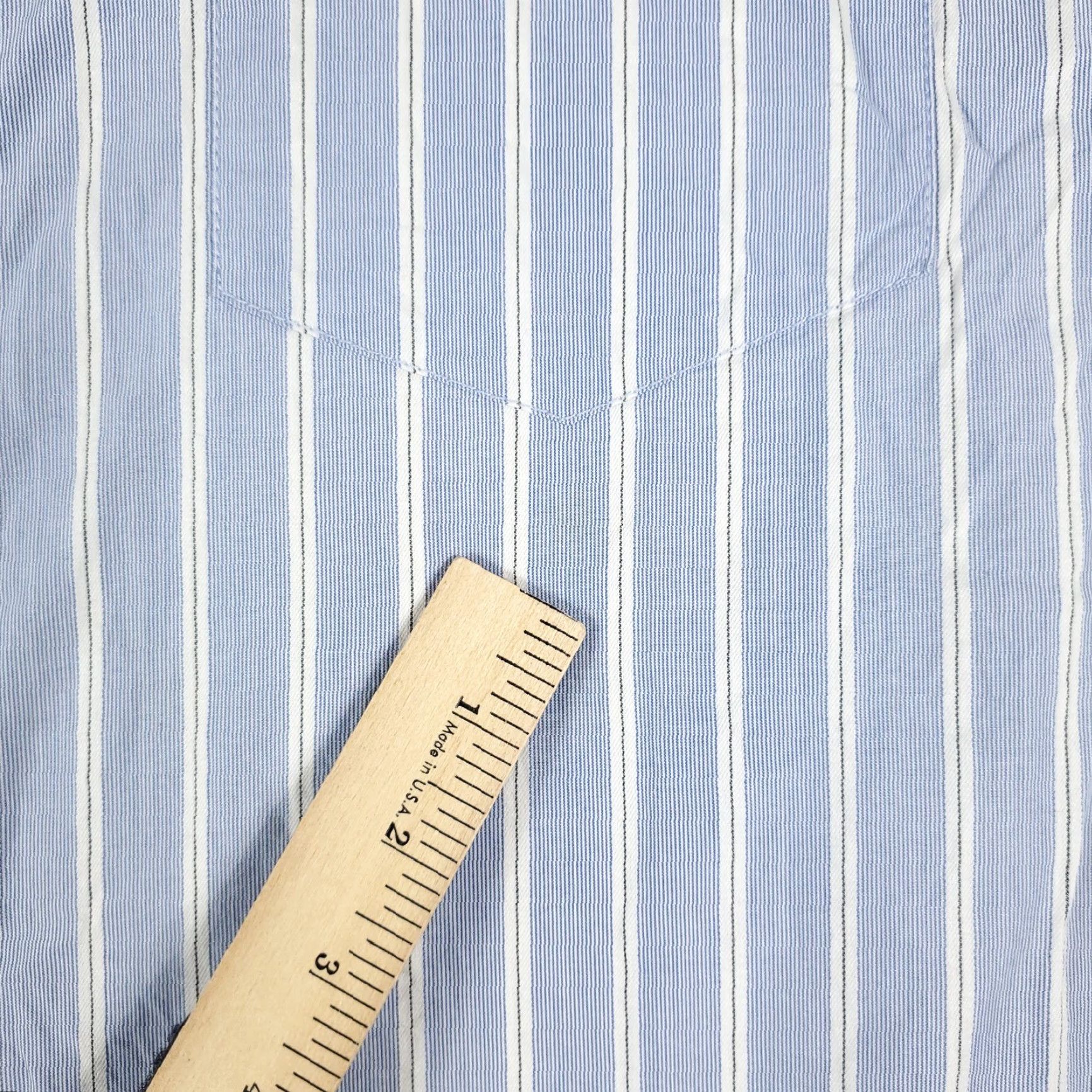 Vintage AeroPostale Mens Button-Up Shirt XL Blue White Striped Cotton Blend Long Sleeve Casual Formal N/A Mens Size US XL / EU 56 / 4 - 4 Thumbnail