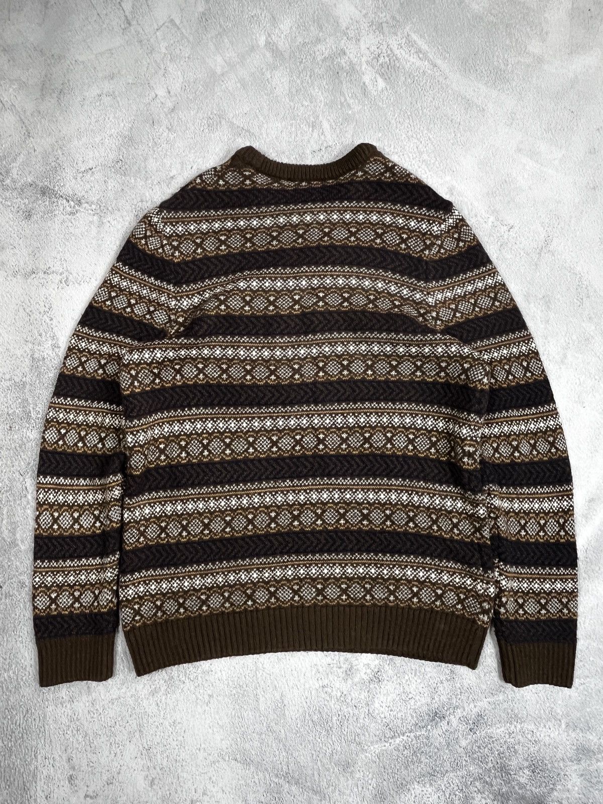 Vintage Vintage 90s Coloured knit striped sweater streetwear size L Size US L / EU 52-54 / 3 - 3 Thumbnail