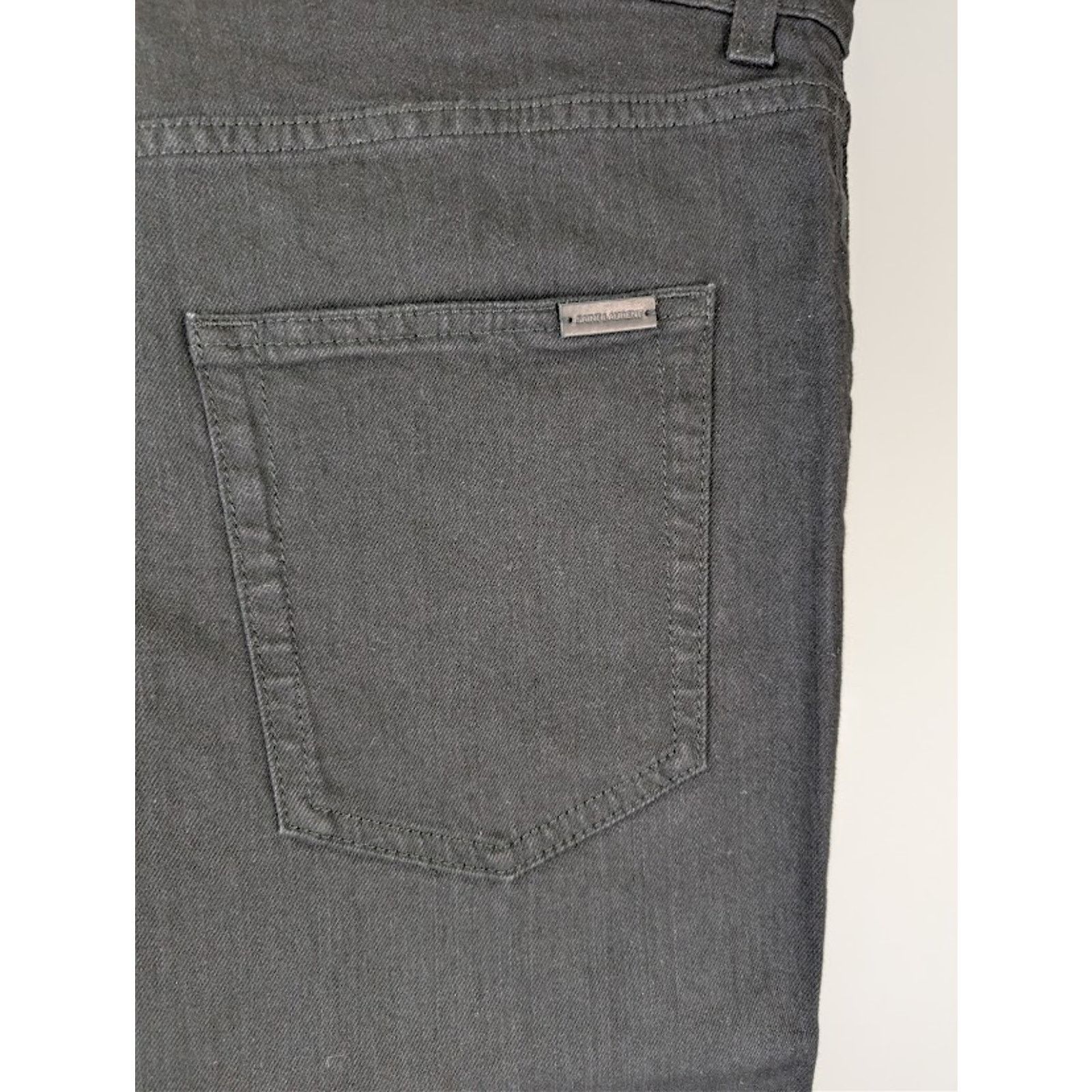 Saint Laurent Paris o1rshd1 Skinny 5 Pockets Low Jean Pants in Black Size US 28 / EU 44 - 14 Thumbnail