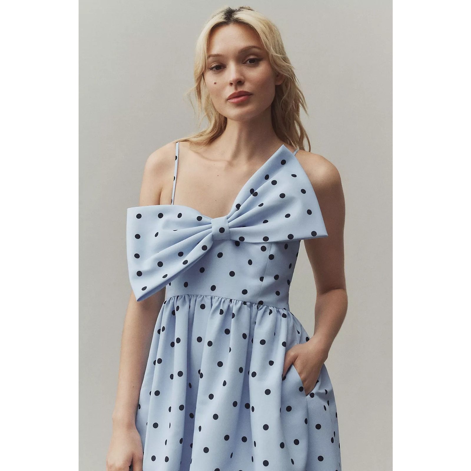 Sachin & Babi NWT Sachin & Babi Sloane Asymmetrical Bow Midi Dress Large Size L / US 10 / IT 46 - 2 Thumbnail