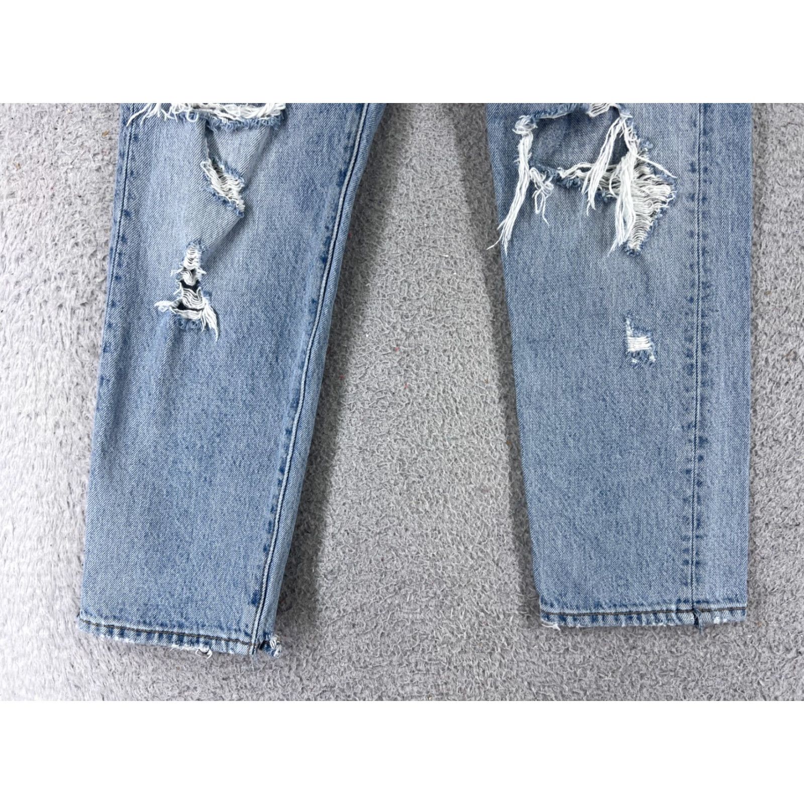 Levi's Levi's Women's Jeans 25 Blue Denim Distressed Wedgie Fit Regular Fit Size 42" / US 20 - 2 Thumbnail