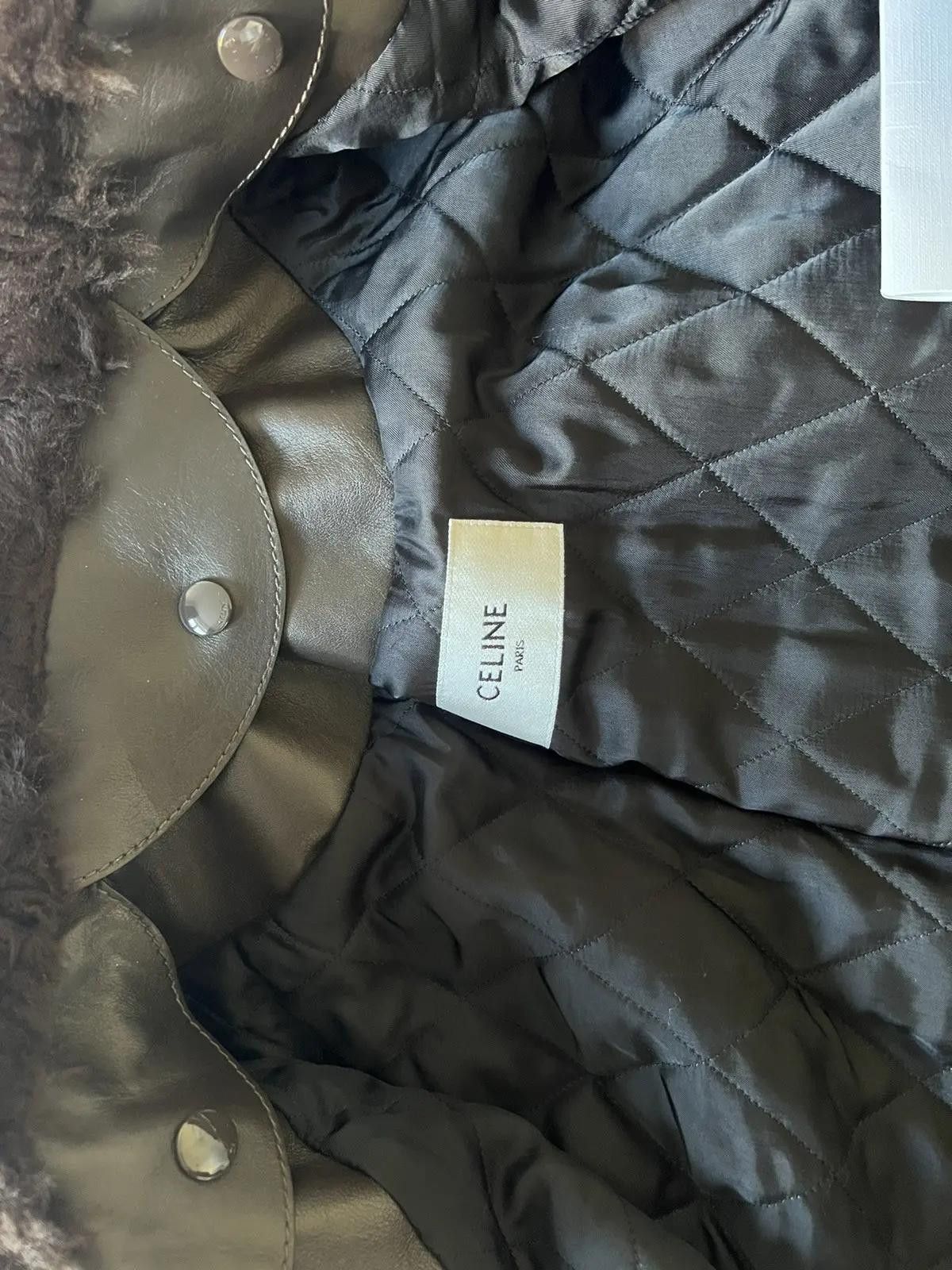 Celine × Hedi Slimane Celine × Hedi Slimane Shearling Collar Leather Jacket Size US M / EU 48-50 / 2 - 4 Thumbnail