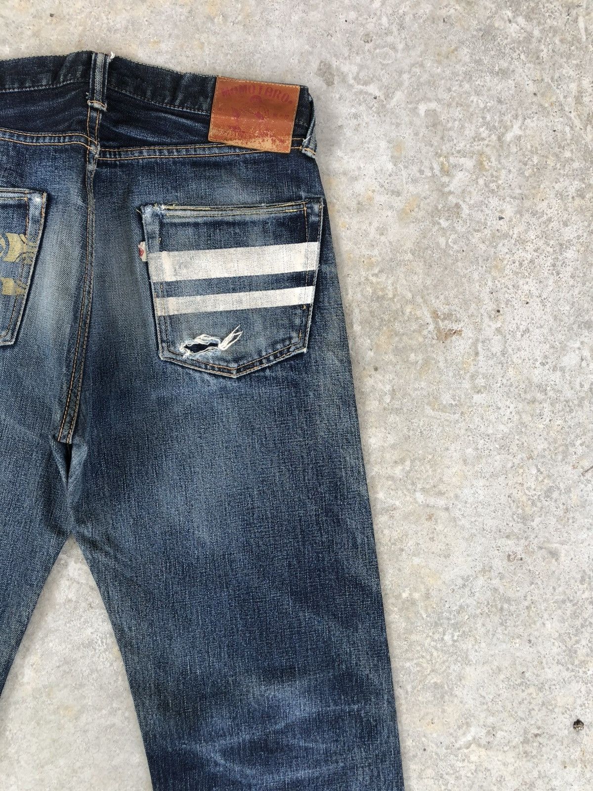 Momotaro Jeans Momotaro 0905SP Selvedge Denim Distressed Jeans Size US 31 - 11 Thumbnail