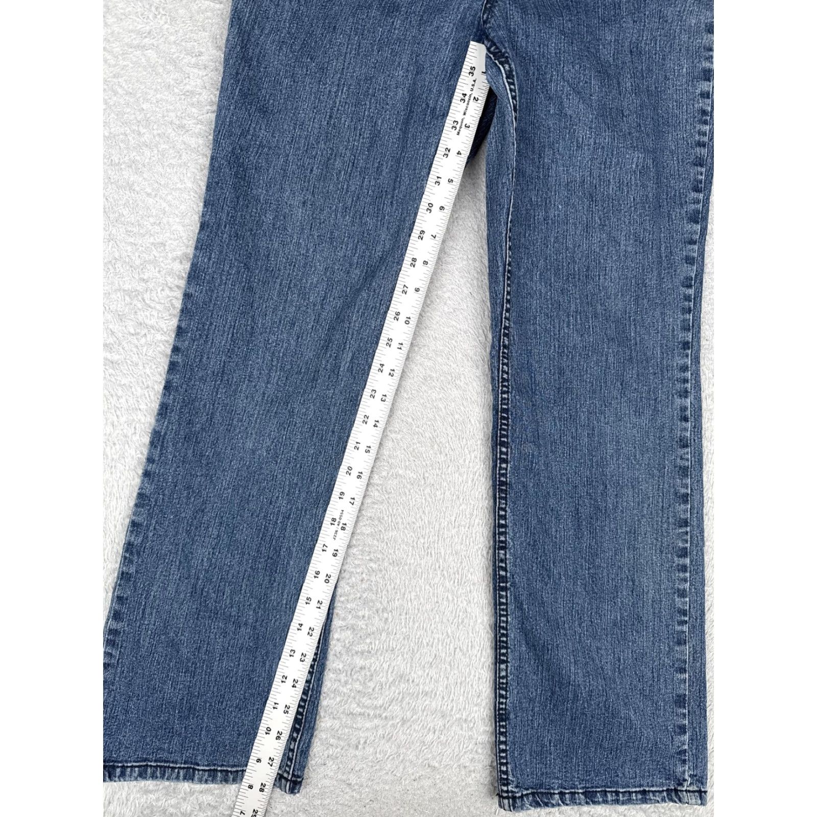 Croft & Barrow Croft & Barrow Jeans Womens 29x28 Blue Denim Straight Leg Mid Rise Natural Fit Size 29" - 7 Thumbnail