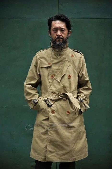 Freewheelers stylish desert yellow trench coat for spring. Size US M / EU 48-50 / 2 - 4 Thumbnail