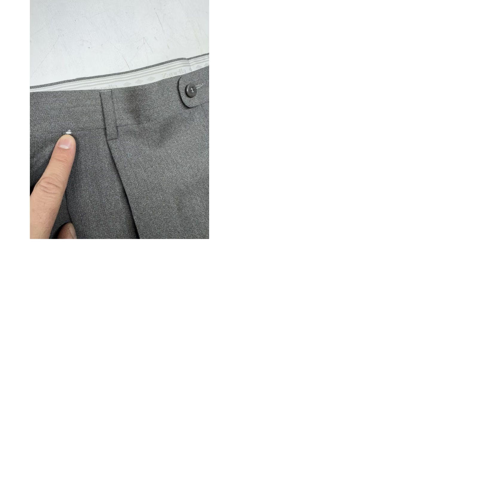 Zanella Zanella Austin Pleated Cuffed Wool Dress Pants Gray Mens 38x33 Regular Straight Stretch Belt Loops Pockets - 41 Size US 38 / EU 54 - 9 Thumbnail