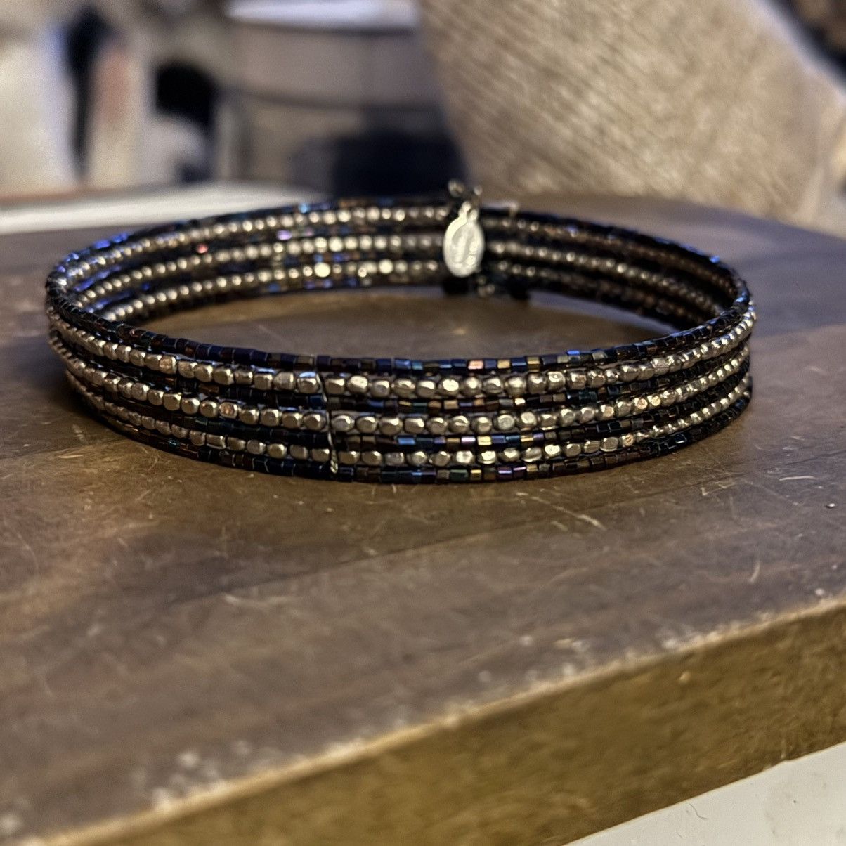 Other Laila Rowe multi strand metallic bead choker cuff necklace Size ONE SIZE - 2 Thumbnail
