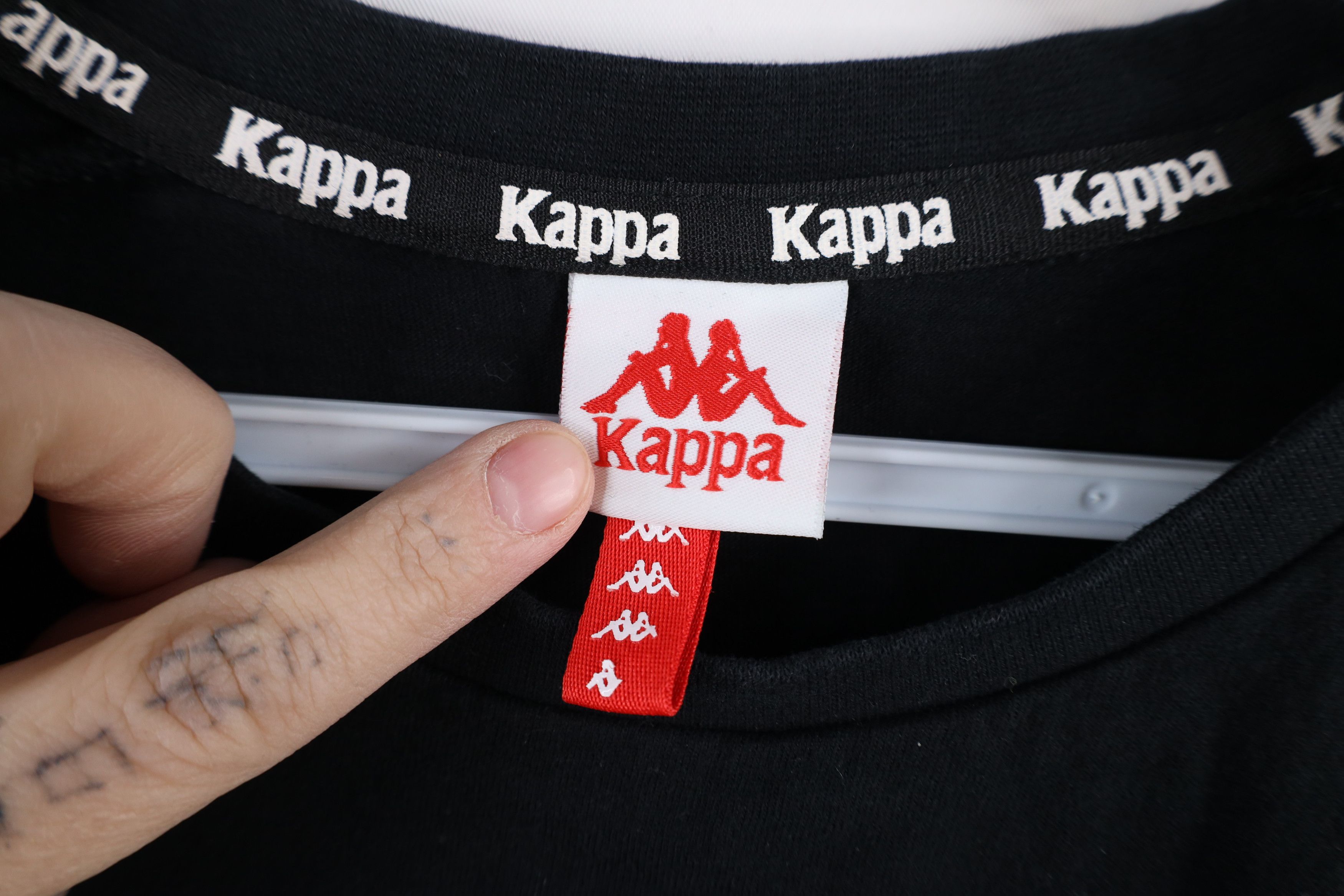 Kappa × Vintage Vintage Y2K Kappa Taped Logo Soccer Long Sleeve T-Shirt Size US S / EU 44-46 / 1 - 7 Thumbnail