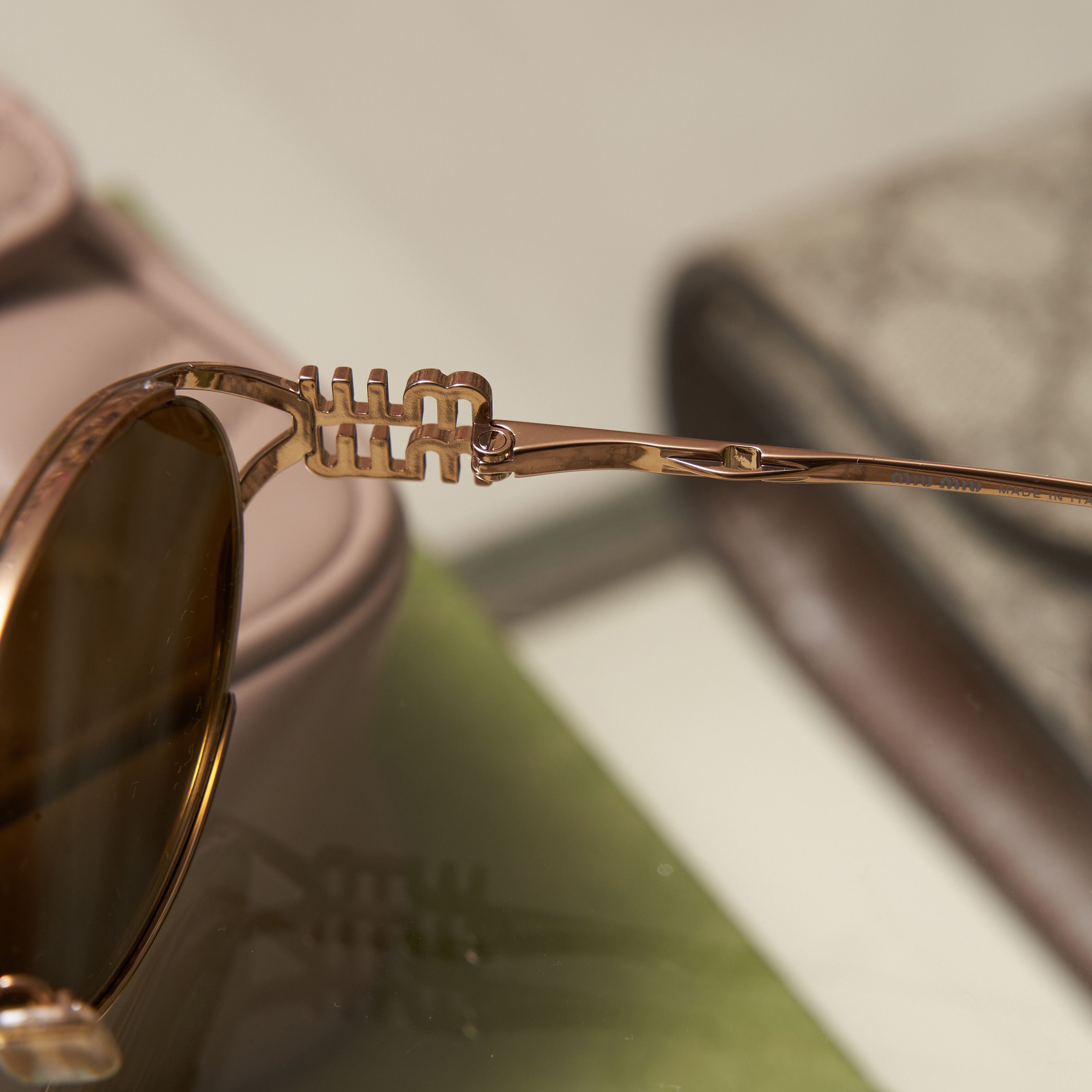 Miu Miu MIU MIU MU 52YS 7OE01T SUNGLASSES BRASS GOLD Size ONE SIZE - 6 Thumbnail