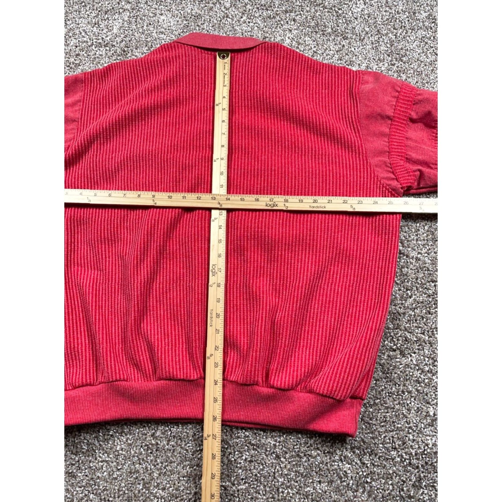 Vintage VINTAGE Knightsbridge Polo Shirt Man Big 2X Red Ribbed Paneled 80s 90s Casual Shirt Mens Red Knightsbridge Polo Shirt II Size US XXL / EU 58 / 5 - 5 Thumbnail