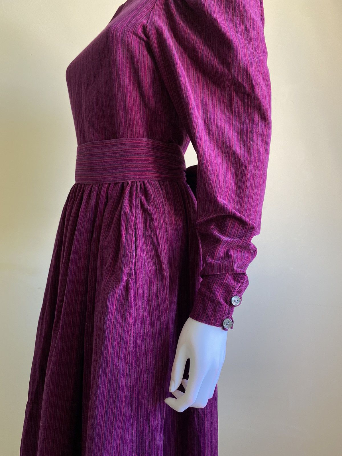 Laura Ashley Vintage 80s Laura Ashley Pink/Purple Belted Midi Dress Size M / US 6-8 / IT 42-44 - 11 Thumbnail