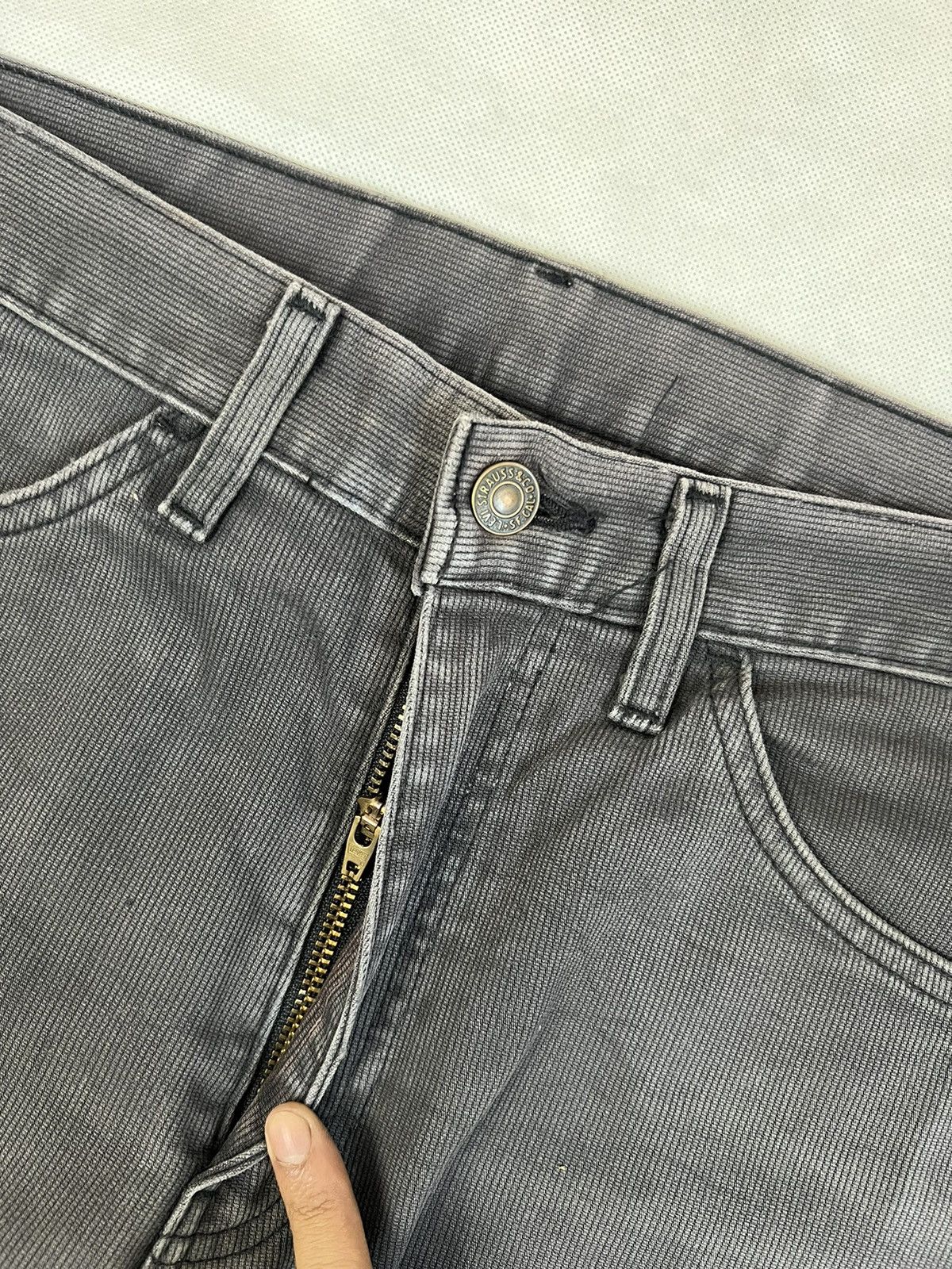 Levi's Vintage Clothing Vintage 90's Levis Ash Grey Hickory Stripe Denim Size US 32 / EU 48 - 12 Thumbnail
