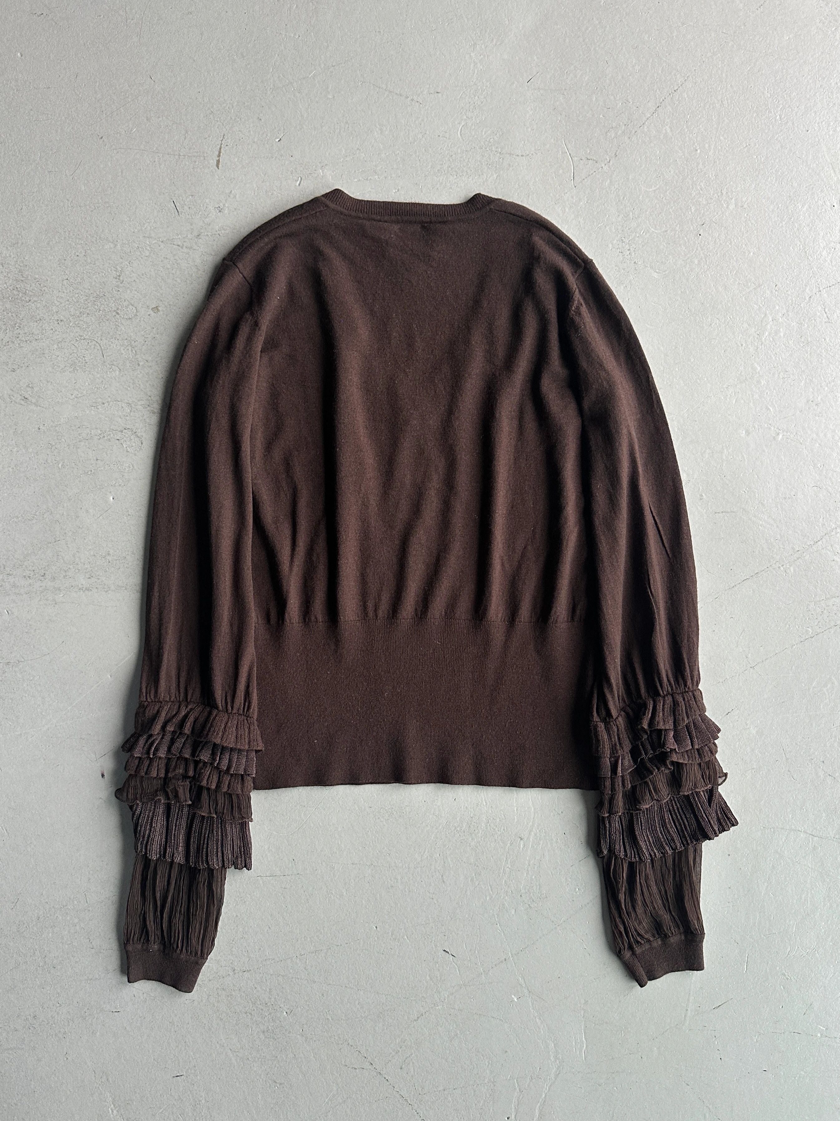 Roberto Cavalli ROBERTO CAVALLI early 2000s V NECK SOFT KNIT Size L / US 10 / IT 46 - 8 Thumbnail