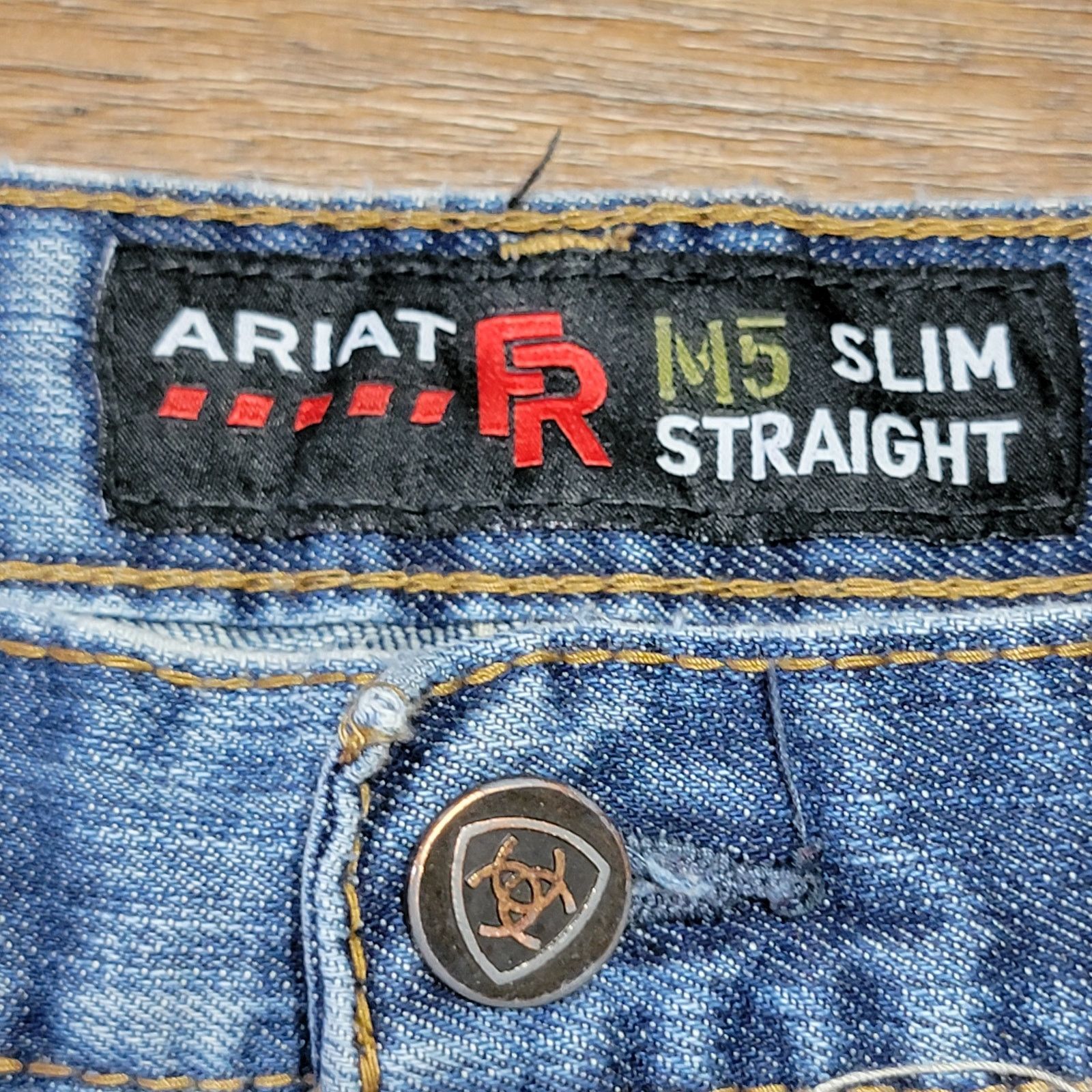 Ariat Ariat M5 Slim Straight Work Pant Denim Jeans - Size 34/28 Size US 34 / EU 50 - 5 Thumbnail