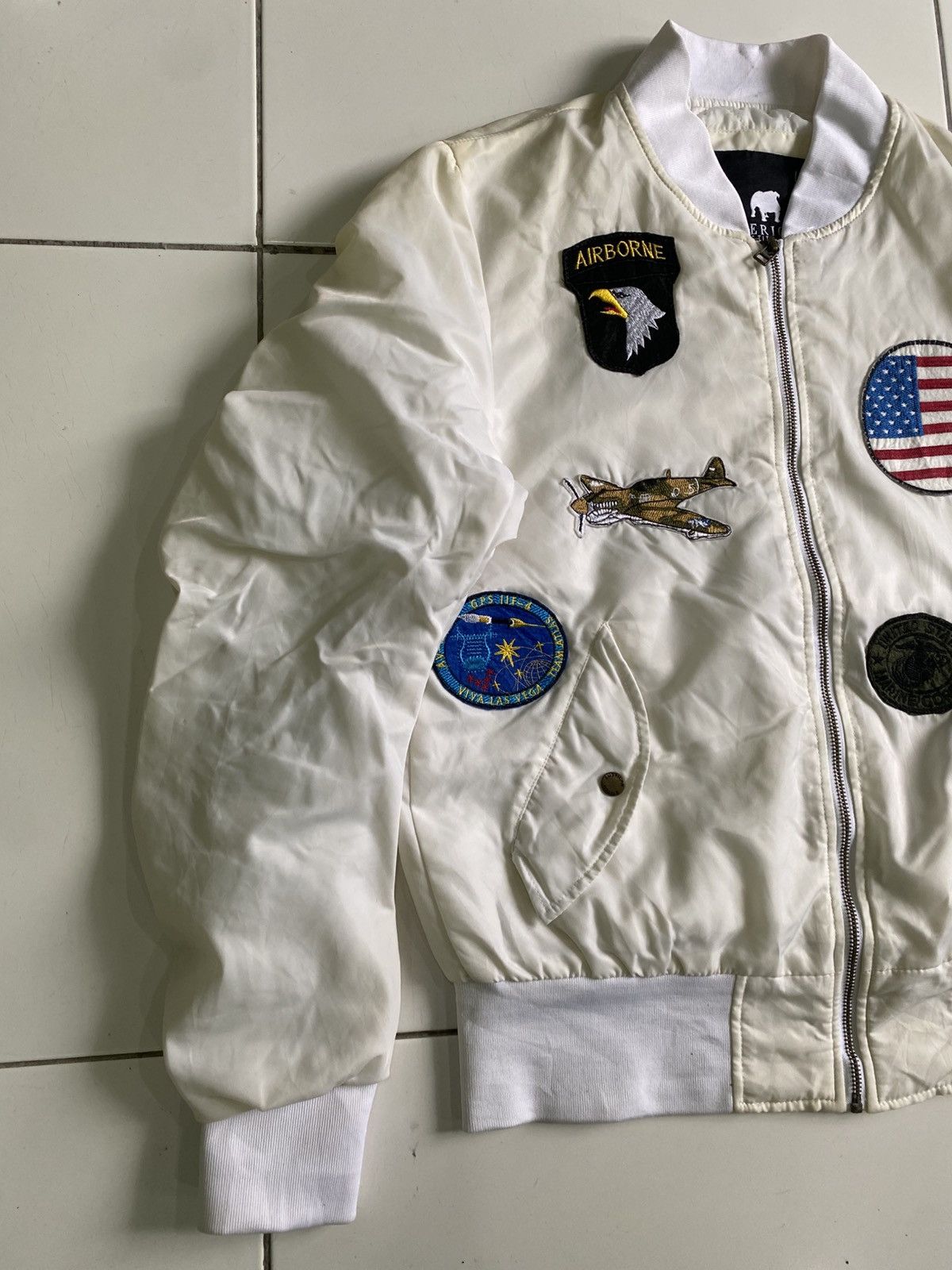 AlphaStyle × American Stitch Vintage 90s American stitch Picture army Quilted Jackets Size US L / EU 52-54 / 3 - 3 Thumbnail