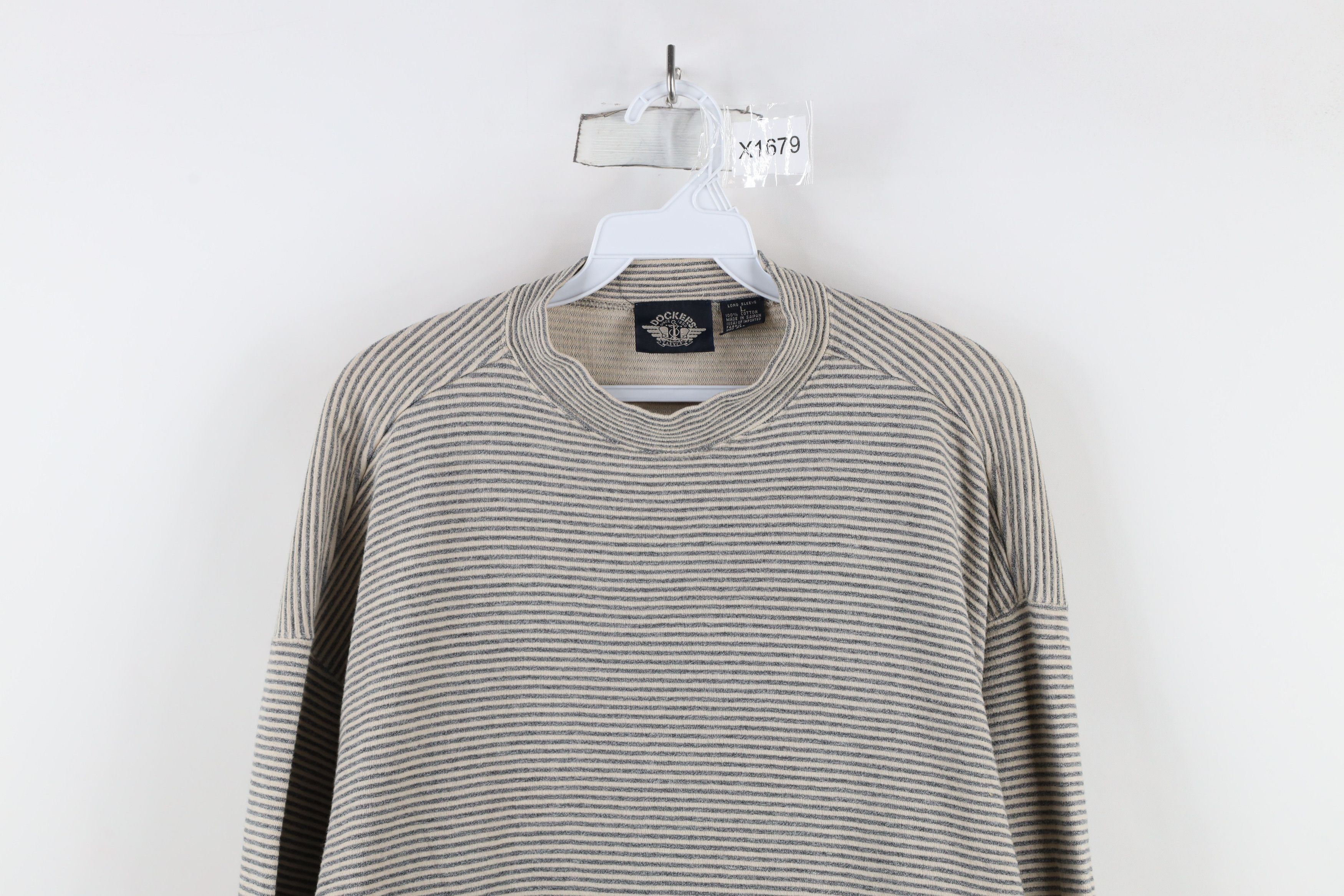 Vintage Vintage 90s Streetwear Mock Neck Long Sleeve T-Shirt USA Size US L / EU 52-54 / 3 - 2 Thumbnail