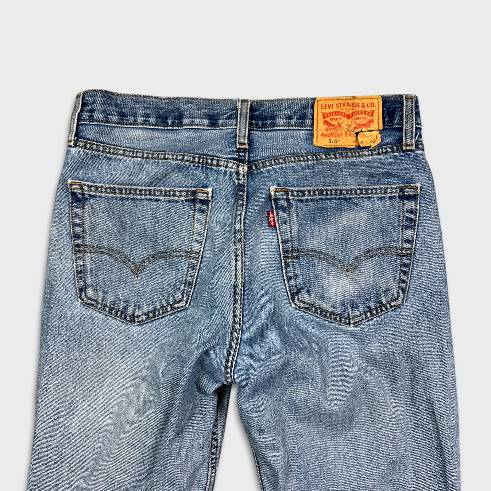 Levi's × Vintage Levi's 516 Jeans 34x28 Straight Leg Distressed Denim Pants Size US 34 / EU 50 - 7 Thumbnail