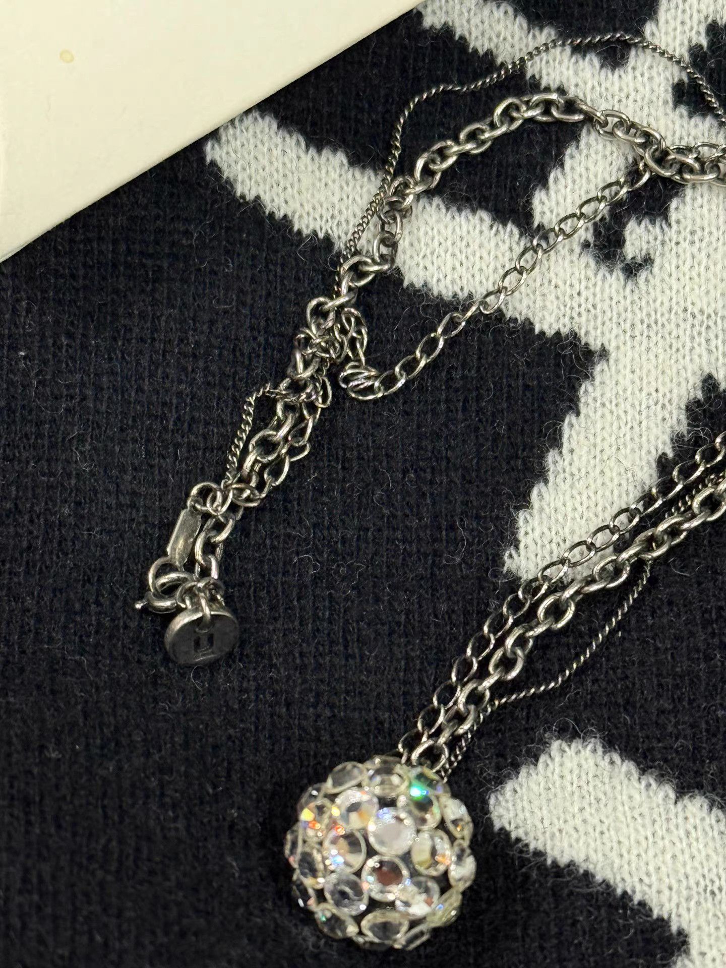 Undercover UNDERCOVER Triple Diamond Disco Ball Necklace K20 Size ONE SIZE - 3 Thumbnail