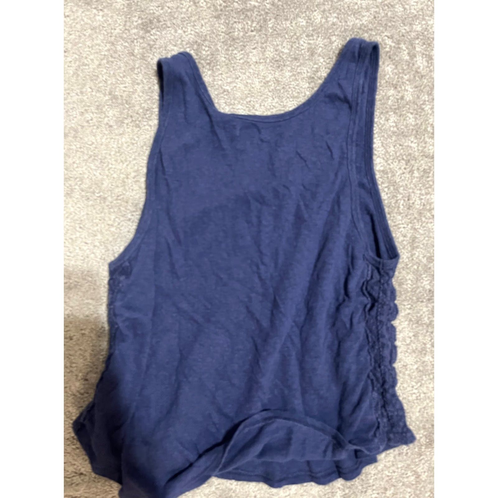 Vintage Aerie Tank Women XS Blue Solid Tank Top Adult XS Blue Solid Womens Tank Top XS Blue 90s Concert? Size XS / US 0-2 / IT 36-38 - 3 Thumbnail