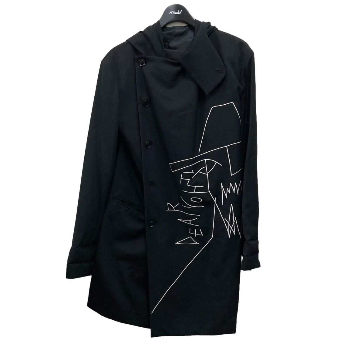 image of Yohji Yamamoto Pour Homme Rie Miyazawa Jacket Coat in Black, Men's (Size Medium)