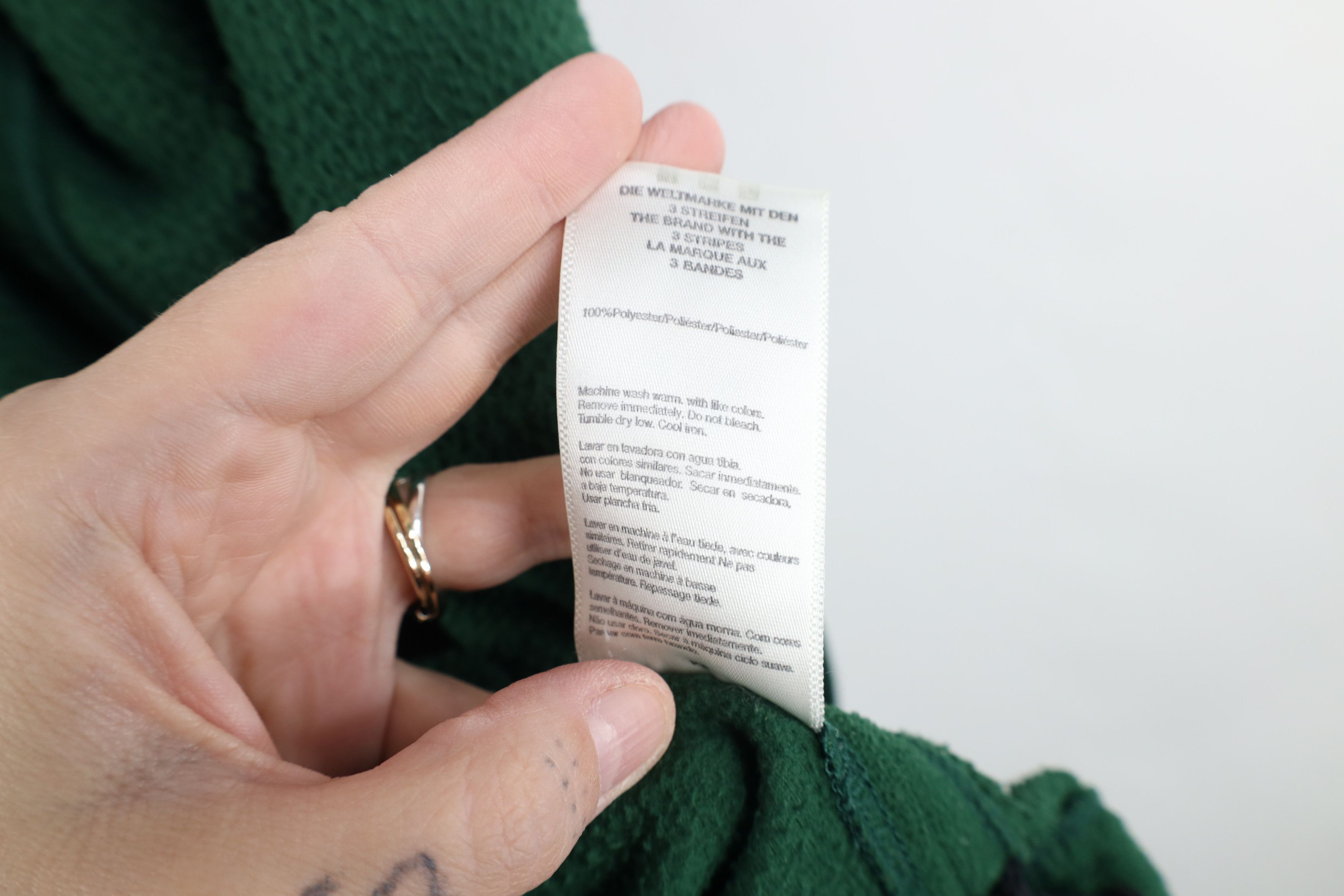 Adidas Vintage Adidas Dame University Full Zip Fleece Jacket Green Size US L / EU 52-54 / 3 - 12 Thumbnail