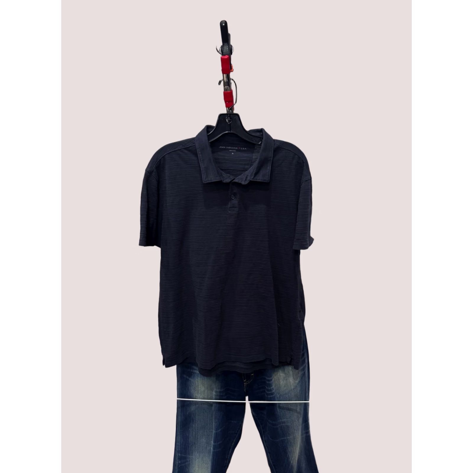 John Varvatos John Varvatos Polo Shirt XL Mens Gray POLO SHIRT XL Extra Large Size US XL / EU 56 / 4 - 1 Thumbnail