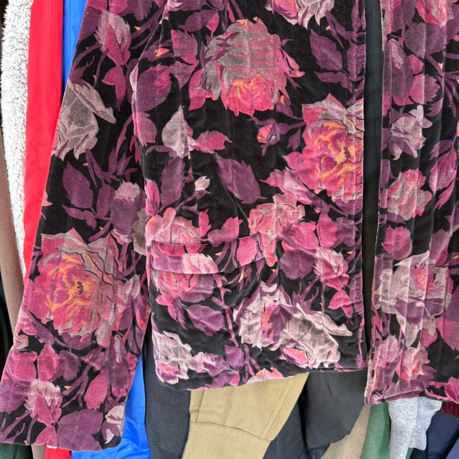 Other Vintage 90s Women's Soft Floral Jacket With Cute Design Size L / US 10 / IT 46 - 4 Thumbnail
