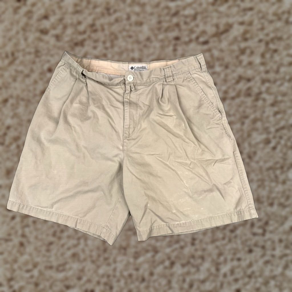 Vintage COLUMBIA Shorts Mens 38 Beige Bermudas Regular Fit 100% Cotton Casual Outdoor Size US 38 / EU 54 - 1 Thumbnail