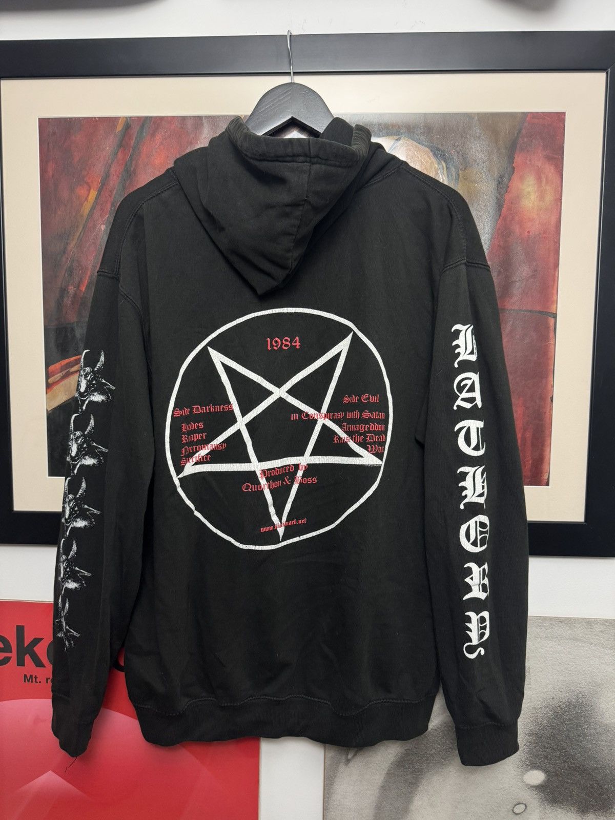 Band Tees Bathory Vintage Goat Death Metal Band Hoodie Distressed Rare Size US M / EU 48-50 / 2 - 2 Thumbnail