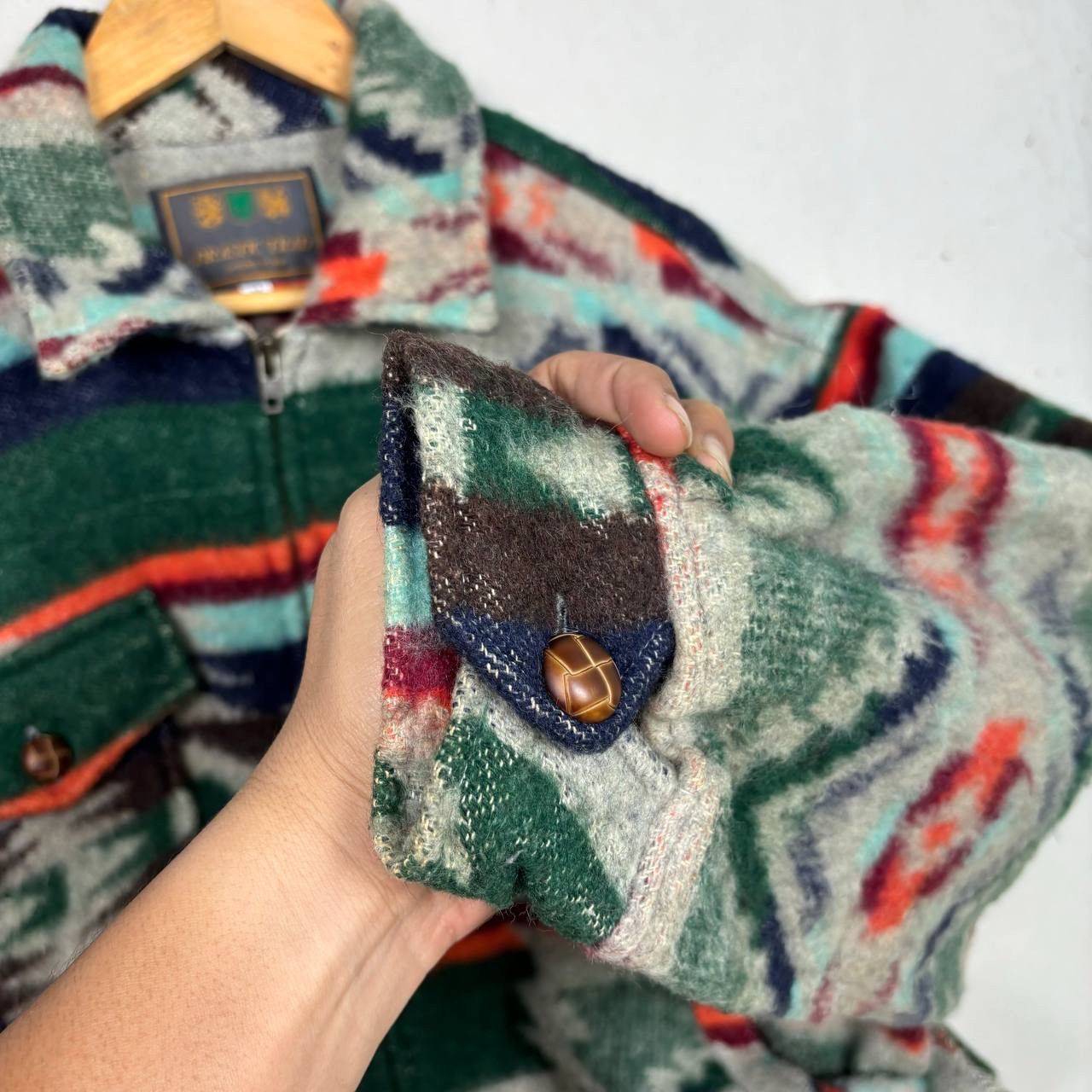 Native Vtg 90s Drastic Trad Aztec Southwestern Zip Fleece Jacket M Size US M / EU 48-50 / 2 - 5 Thumbnail