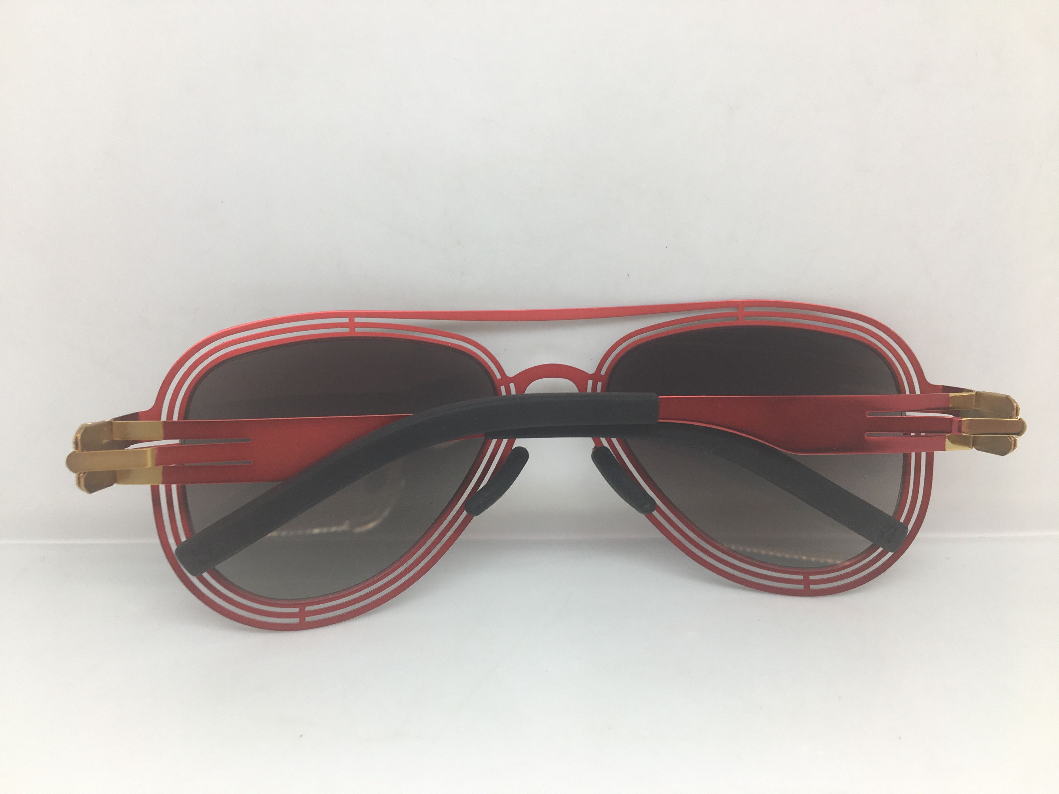 Other Silver Red Alloy Aviator Sunglasses Frame Pilot Size ONE SIZE - 8 Thumbnail