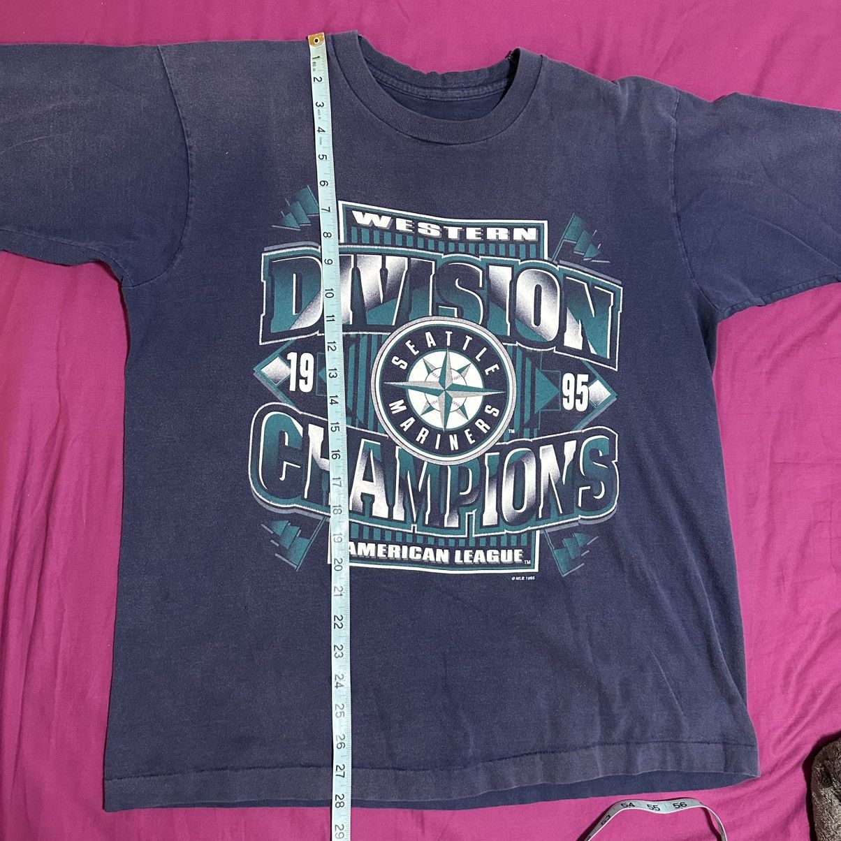 Vintage Vintage Seattle Mariners T Shirt XL 1995 Western Division Size US XL / EU 56 / 4 - 3 Thumbnail
