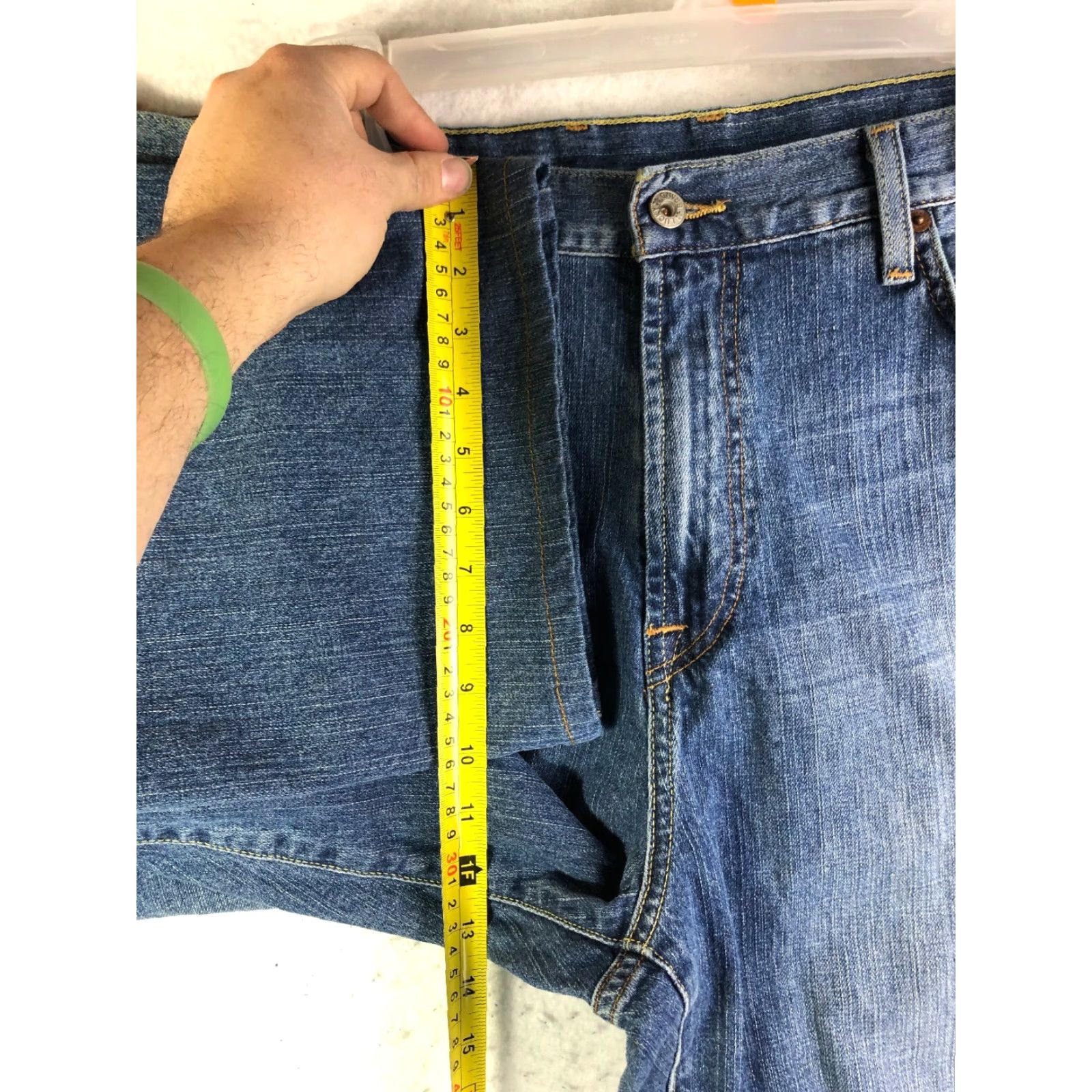 Lucky Brand Lucky Brand Mens Size 38 Short Bootcut Mid Rise Blue Denim Jeans Size US 38 / EU 54 - 4 Thumbnail