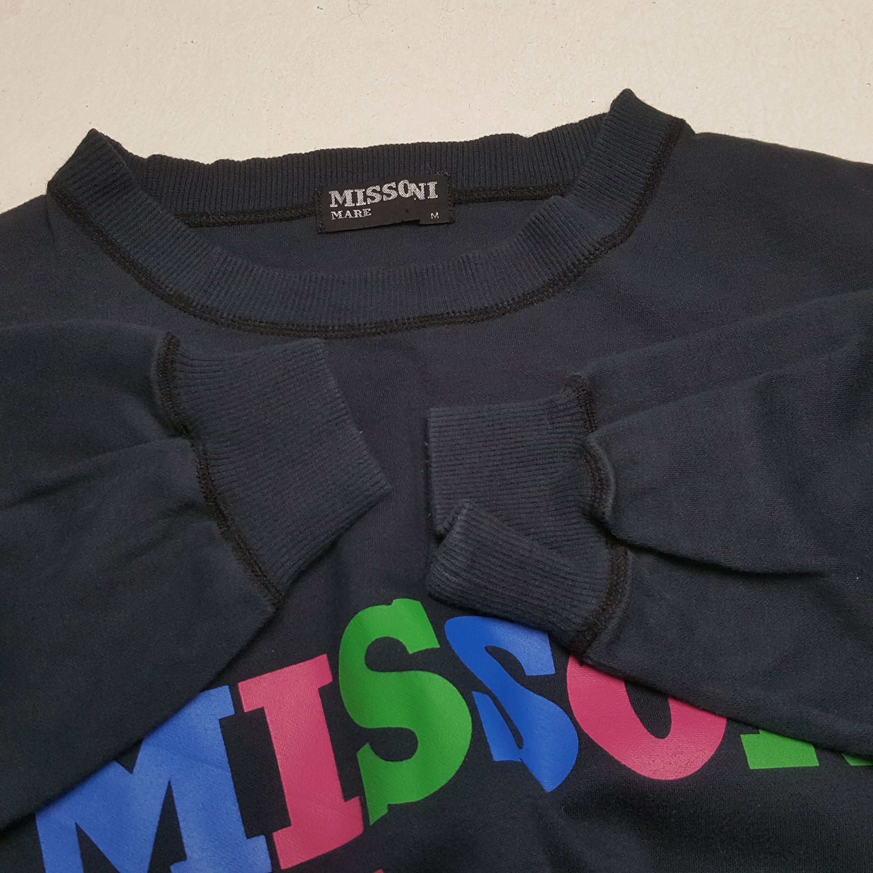 Japanese Brand × Missoni × Vintage MISSONI MARE Spellout Design Sweatshirt c270n21 Size US S / EU 44-46 / 1 - 8 Thumbnail
