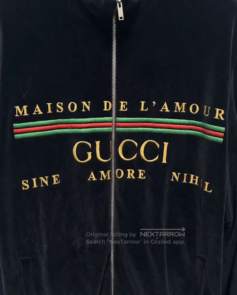 Gucci Gucci Black Velvet Logo Embroidery Jacket. Size US M / EU 48-50 / 2 - 3 Thumbnail