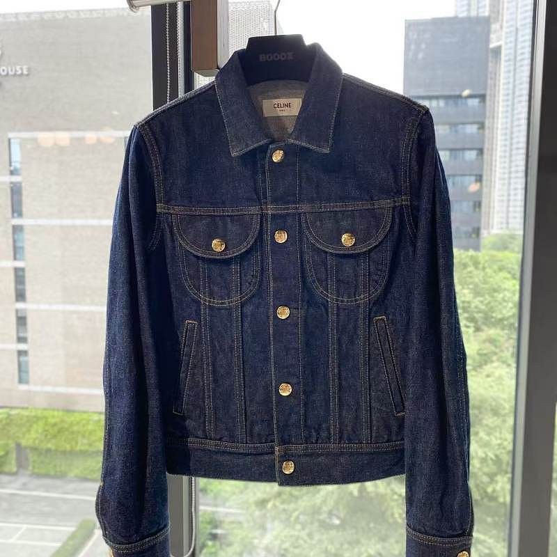Celine Celine Logo Button Denim Jacket Size S Size S / US 4 / IT 40 - 1 Thumbnail