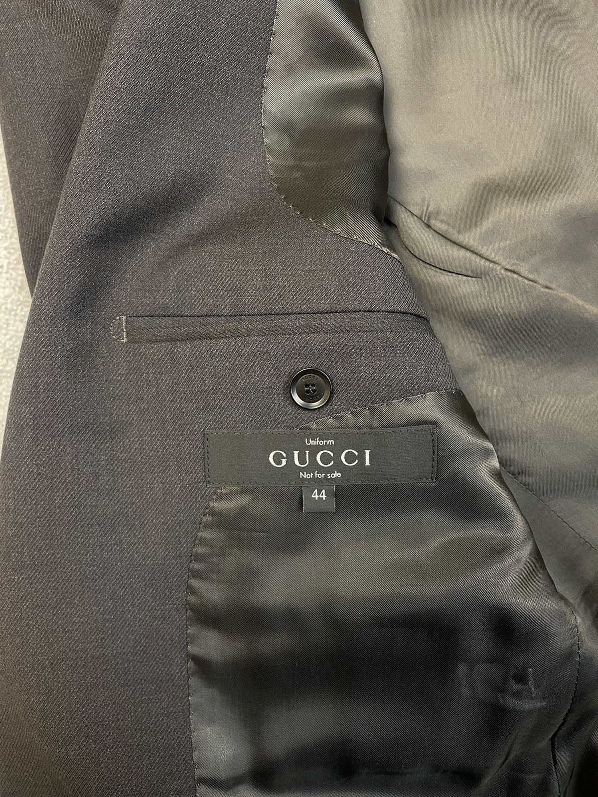 Gucci Gucci Men's Black Cotton uniform Suit with dustbag Size 44S - 10 Thumbnail