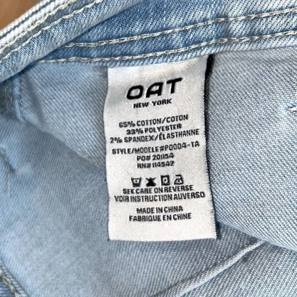 Vintage OAT NEW YORK WIDE LEG BLUE JEANS - High Rise Denim Size 28" / US 6 / IT 42 - 7 Thumbnail