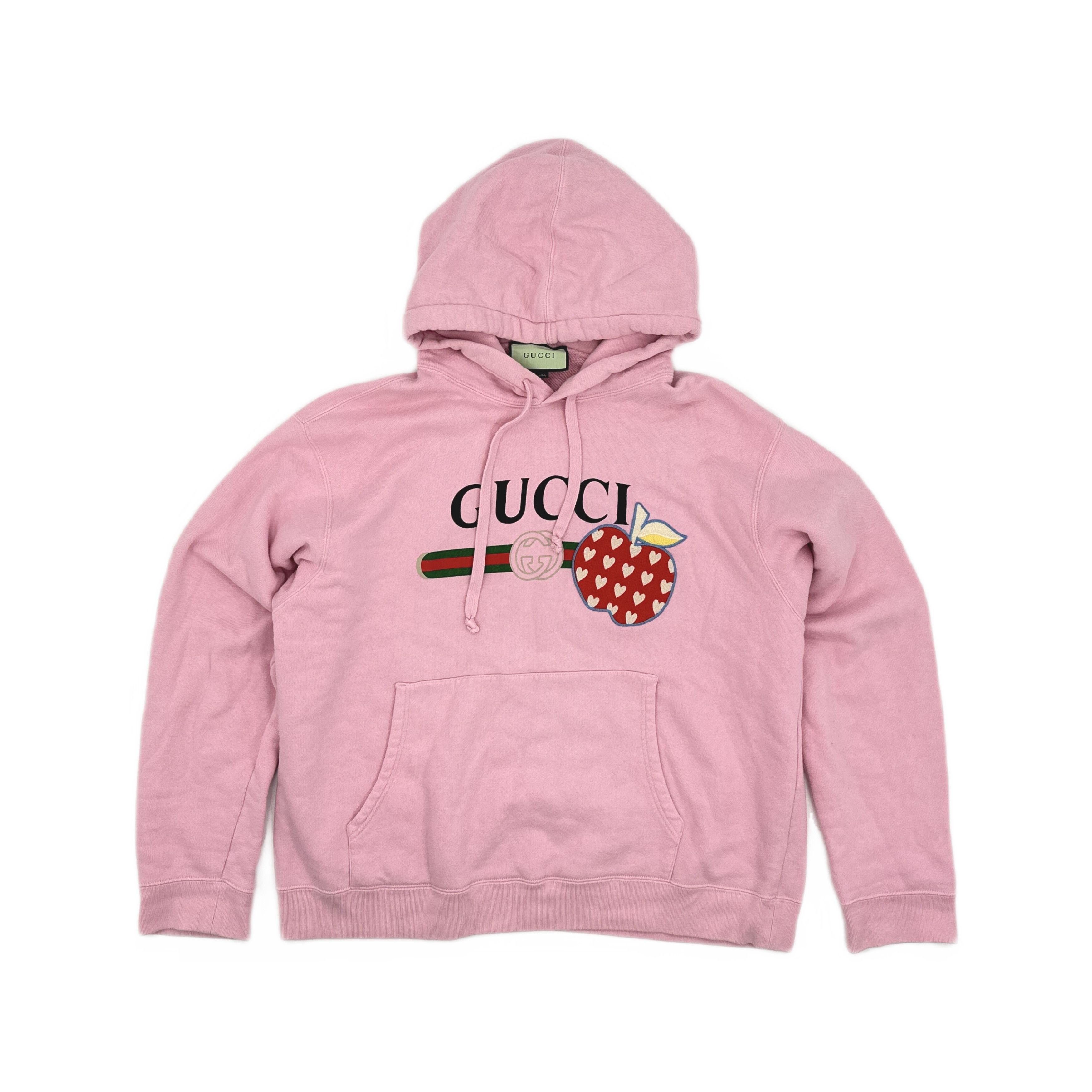 Gucci Gucci Apple Graphic Hoodie Pink Size L Size US L / EU 52-54 / 3 - 1 Thumbnail