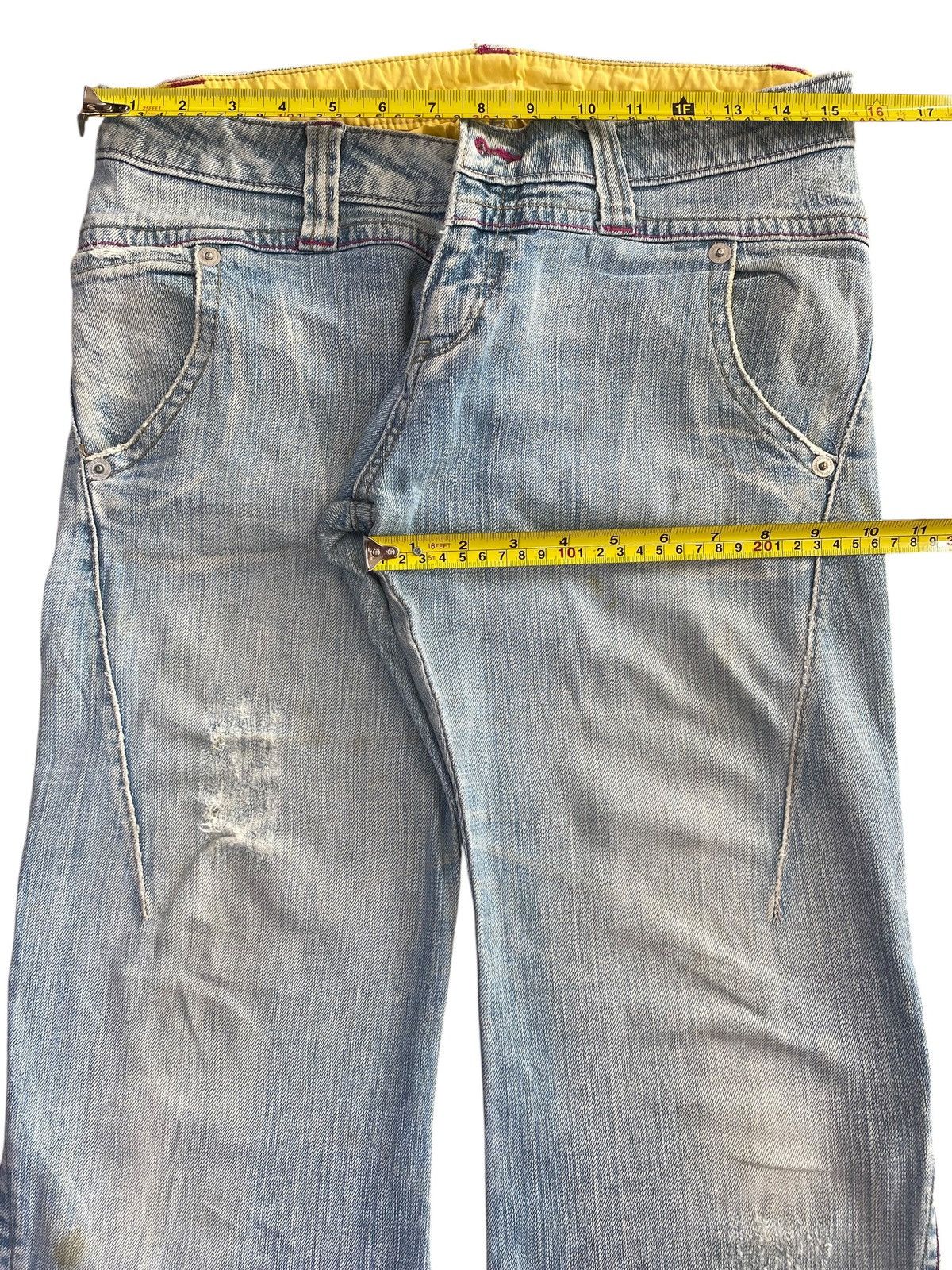 Japanese Brand Japanese Brand Light Faded Wash Style Flare Jeans Size US 30 / EU 46 - 5 Thumbnail