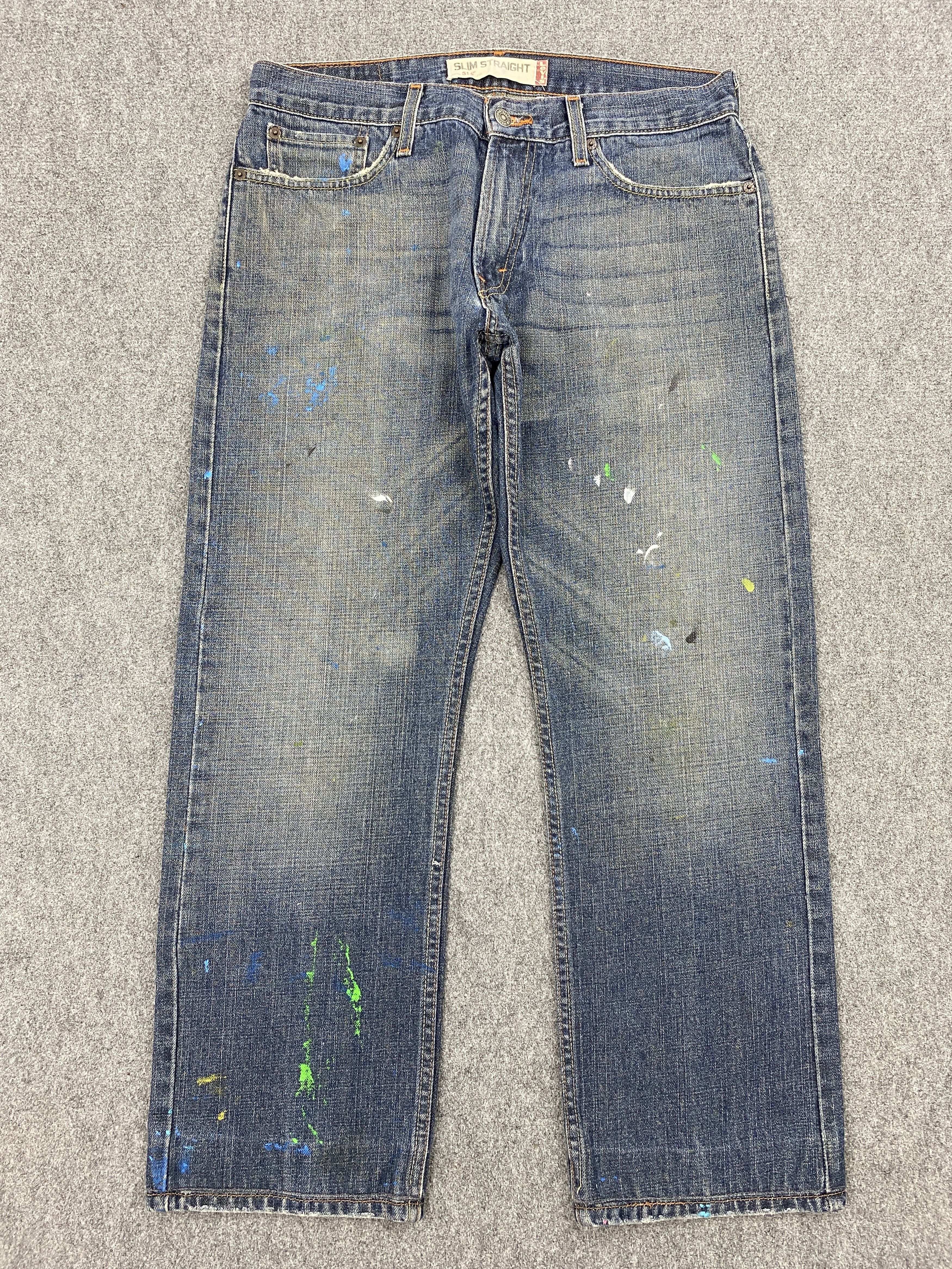 Levi's × Vintage Vintage Levi's 514 Splatter Paint Jeans Size US 31 - 1 Thumbnail