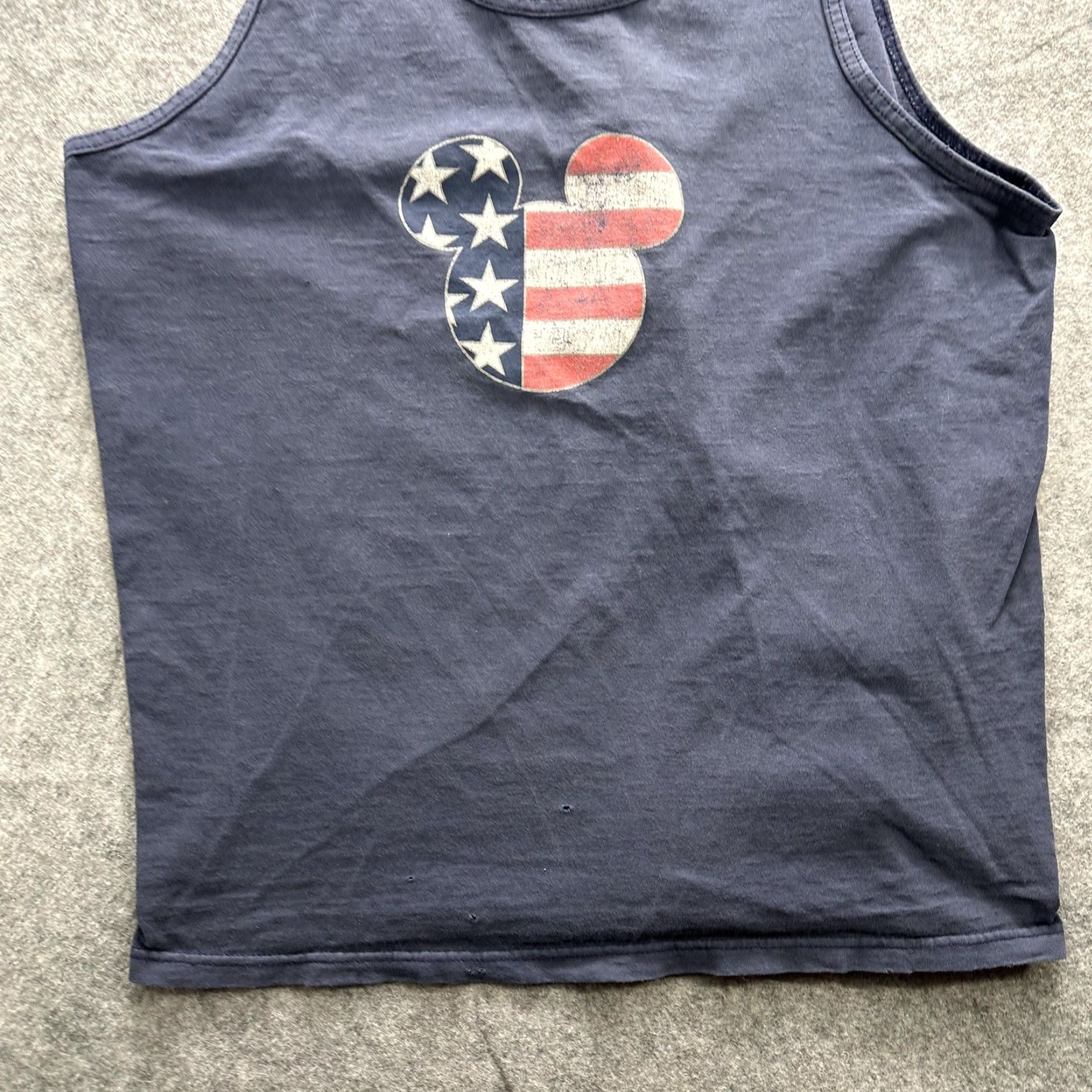 Disney Disney Walt Disney World Shirt Womens Large Blue Mickey Flag Tank Top Patriotic Size L / US 10 / IT 46 - 3 Thumbnail