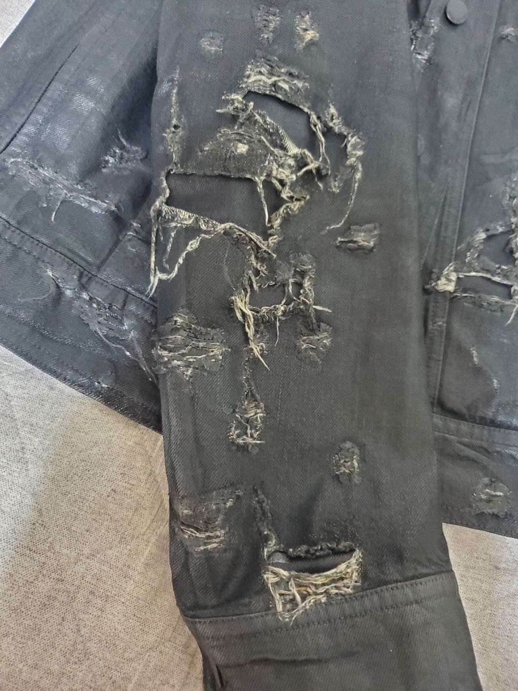 Dior [52] Dior Homme Strip SS04 Waxed Jacket Size US L / EU 52-54 / 3 - 11 Thumbnail