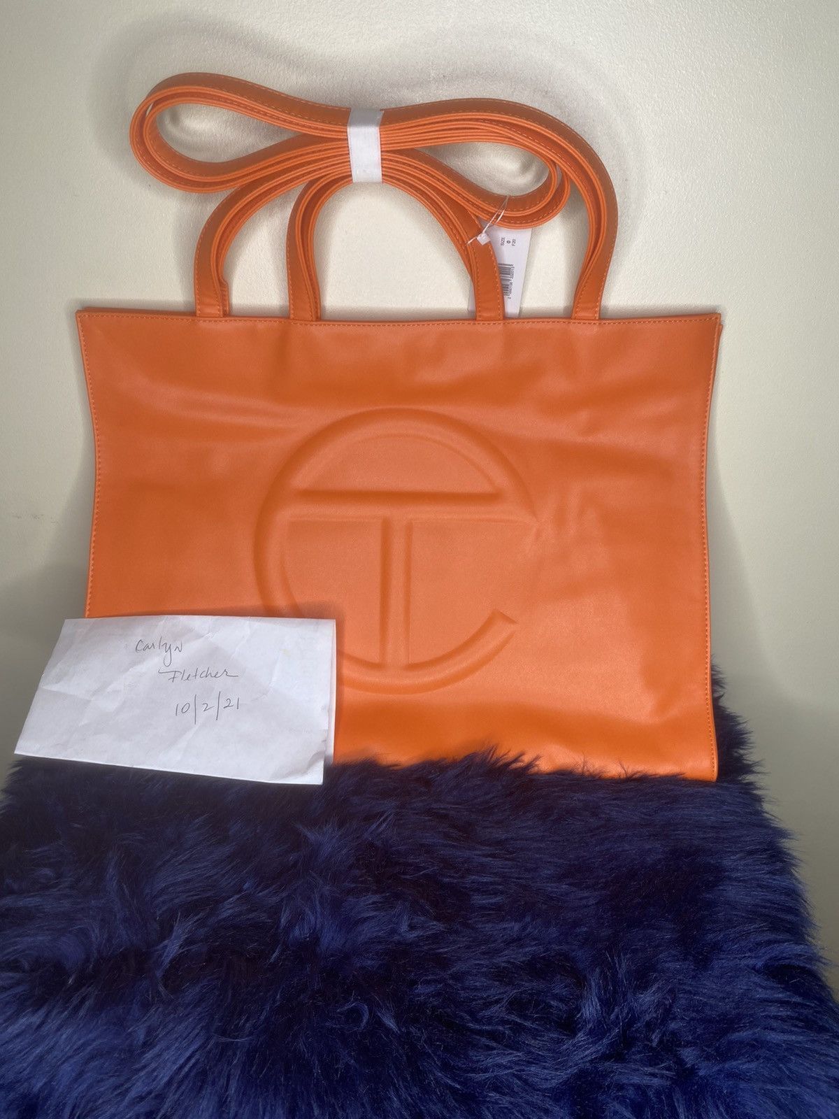 Telfar Medium orange telfar shopping bag Size ONE SIZE - 4 Thumbnail