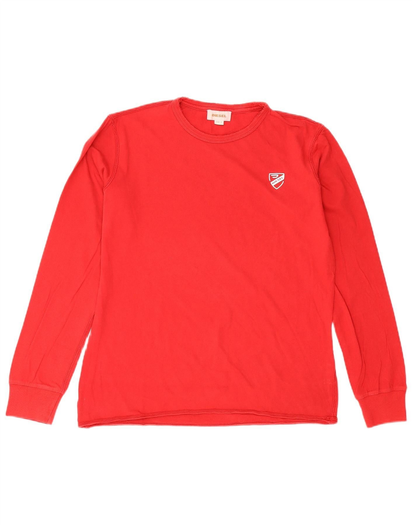 Diesel Mens Top Long Sleeve Small Red Cotton Size US L / EU 52-54 / 3 - 1 Thumbnail