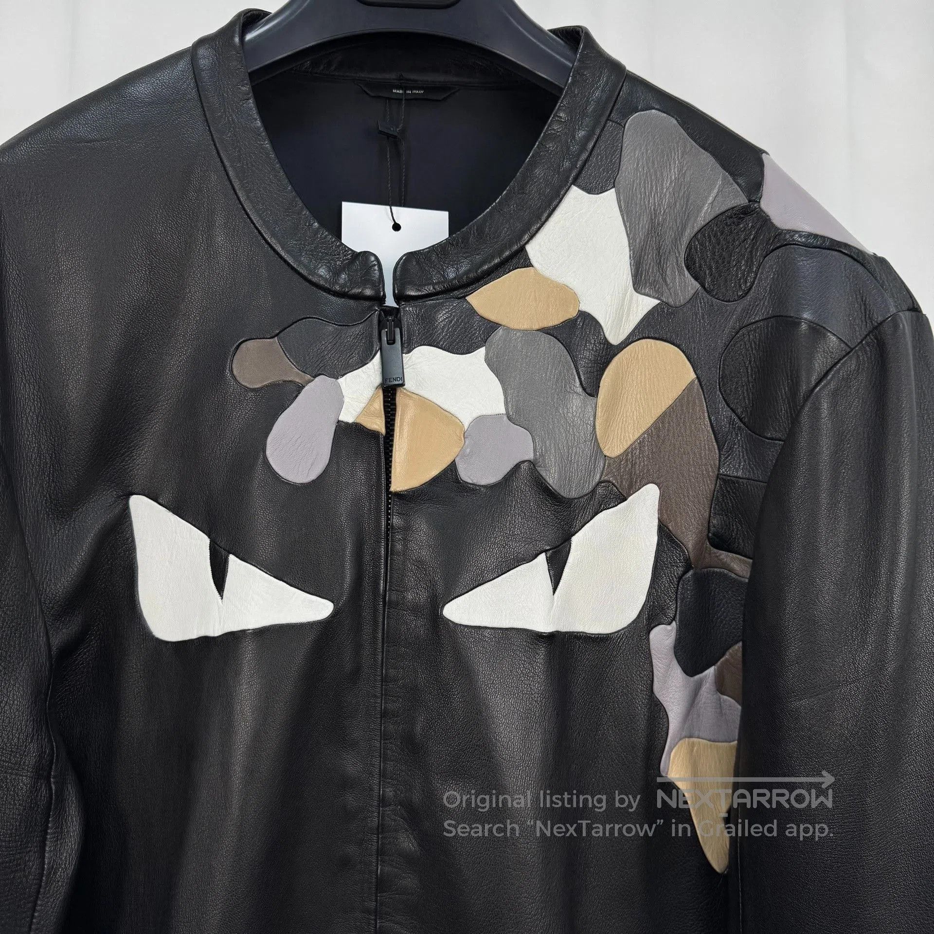 Fendi Fendi Little Monster Leather Jacket. Size US L / EU 52-54 / 3 - 3 Thumbnail