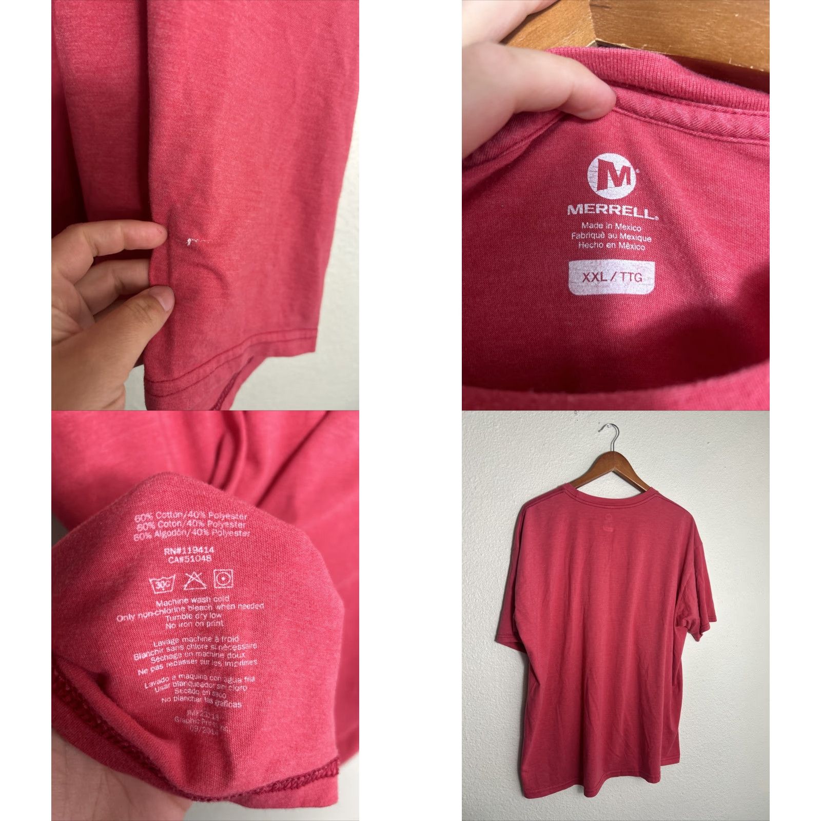 Merrell Merrell Mens 2XL Short Sleeve T-Shirt Red No Woulda Coulda Shoulda Shirt Mens Red 2XL Size US XXL / EU 58 / 5 - 8 Thumbnail