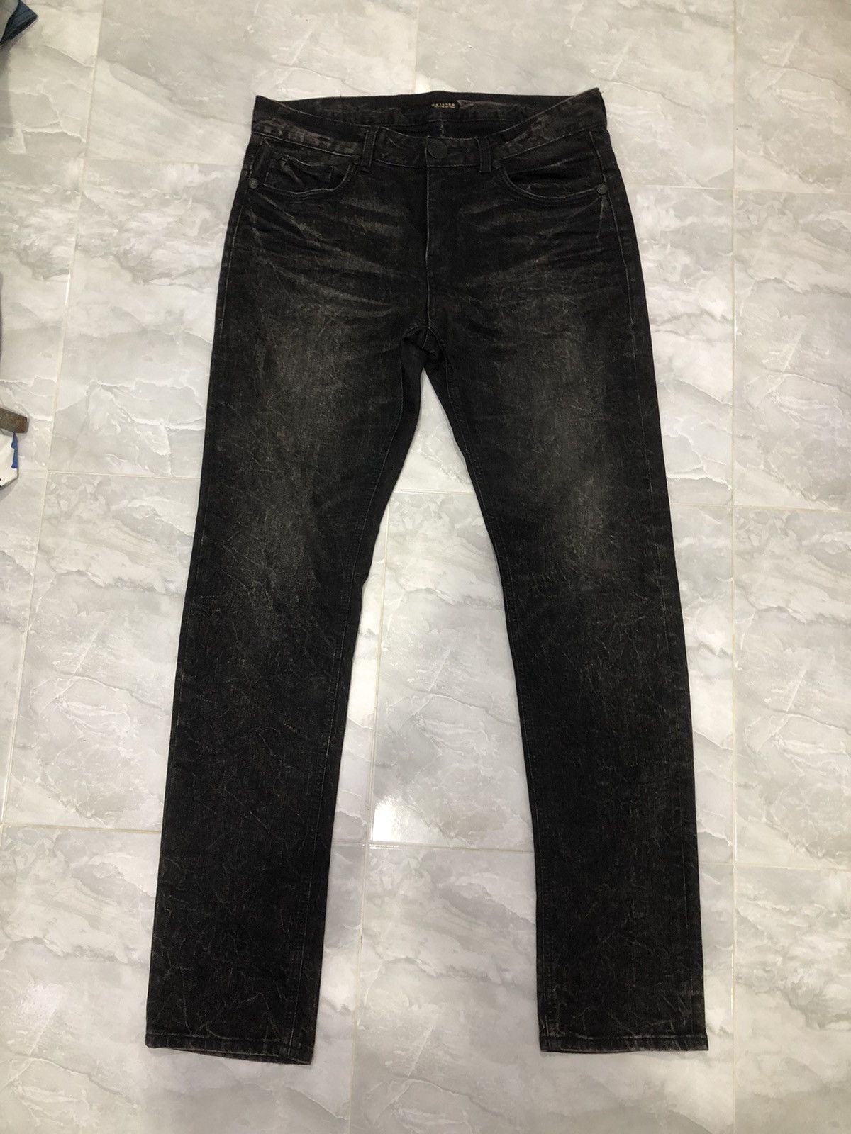 Hysteric Glamour GET USED Black Washed Jeans W34 L32.5 Size US 34 / EU 50 - 1 Thumbnail