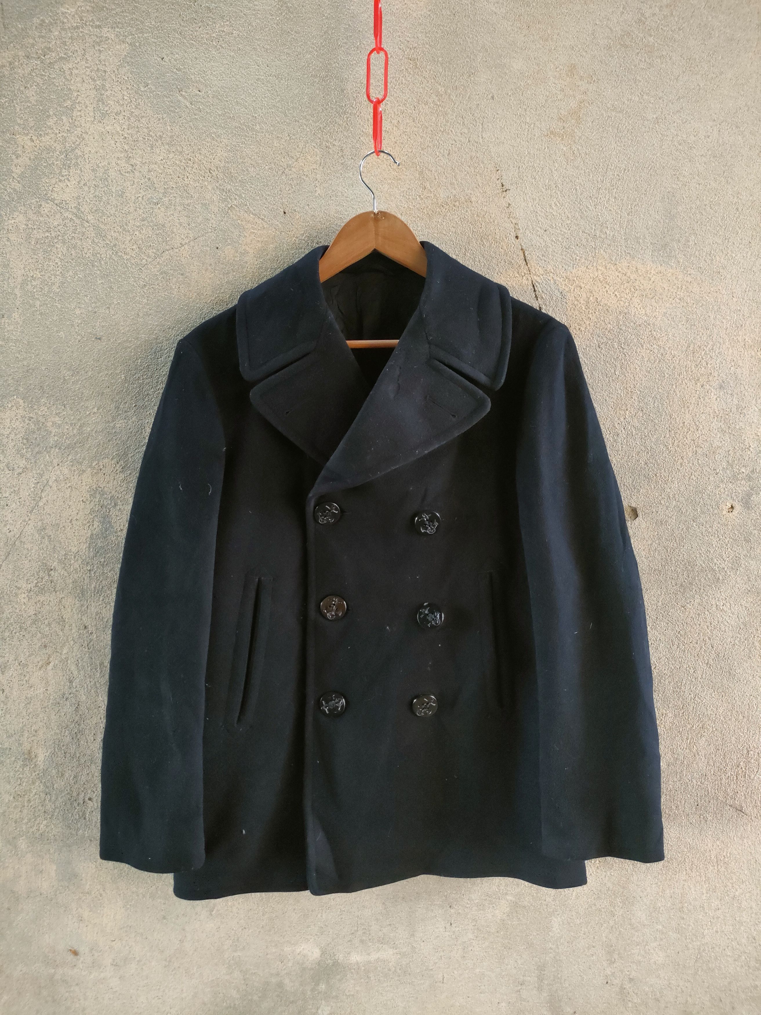 Nigel Cabourn × Vintage Vintage USN Double Breast Jacket Size US S / EU 44-46 / 1 - 1 Thumbnail